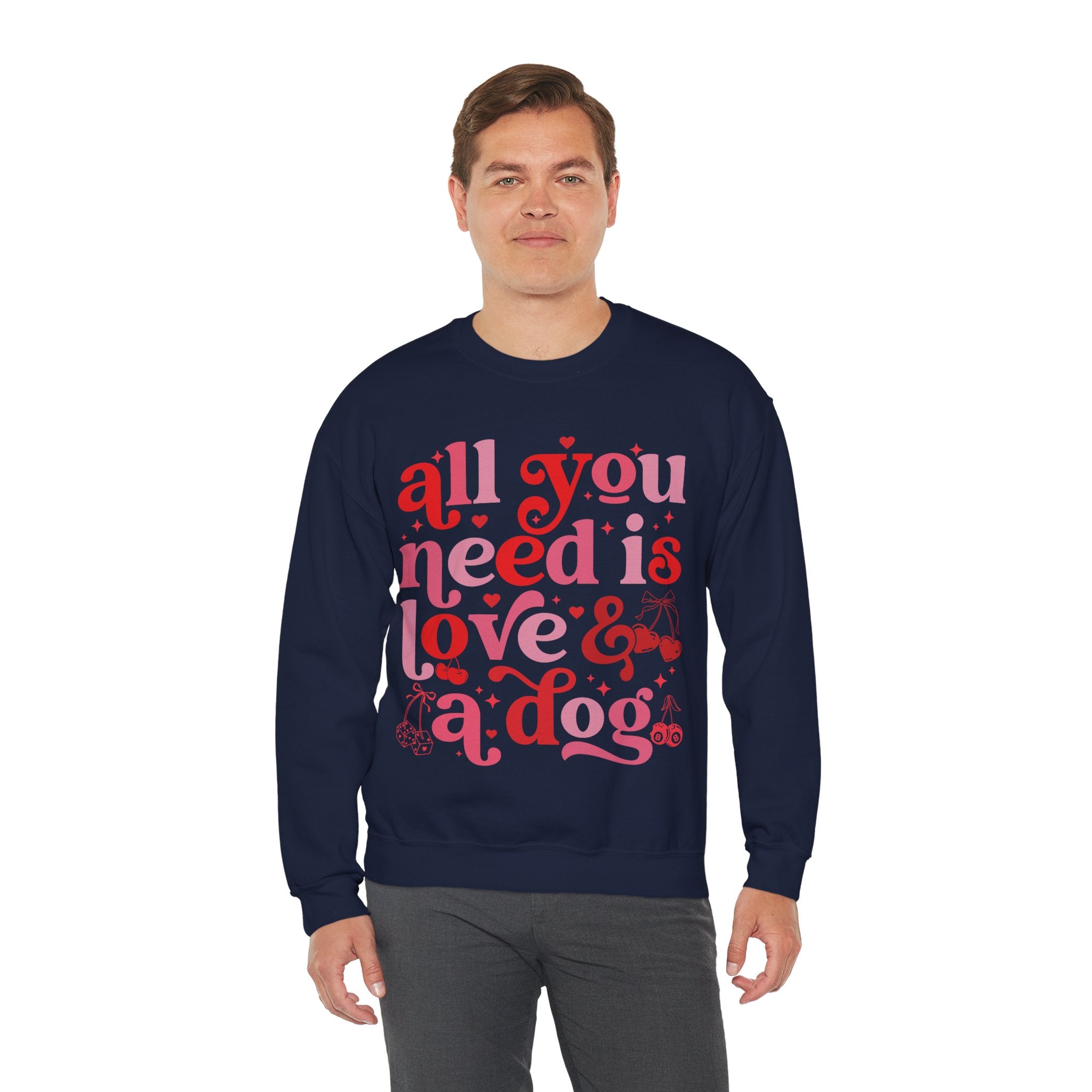 Dog Mom Sweatshirt Valentines, All You Need Is Love Sweatshirt, Womens Dog Lover Shirt, Dog Mama Sweatshirt, All You Need Is Love and a Dog