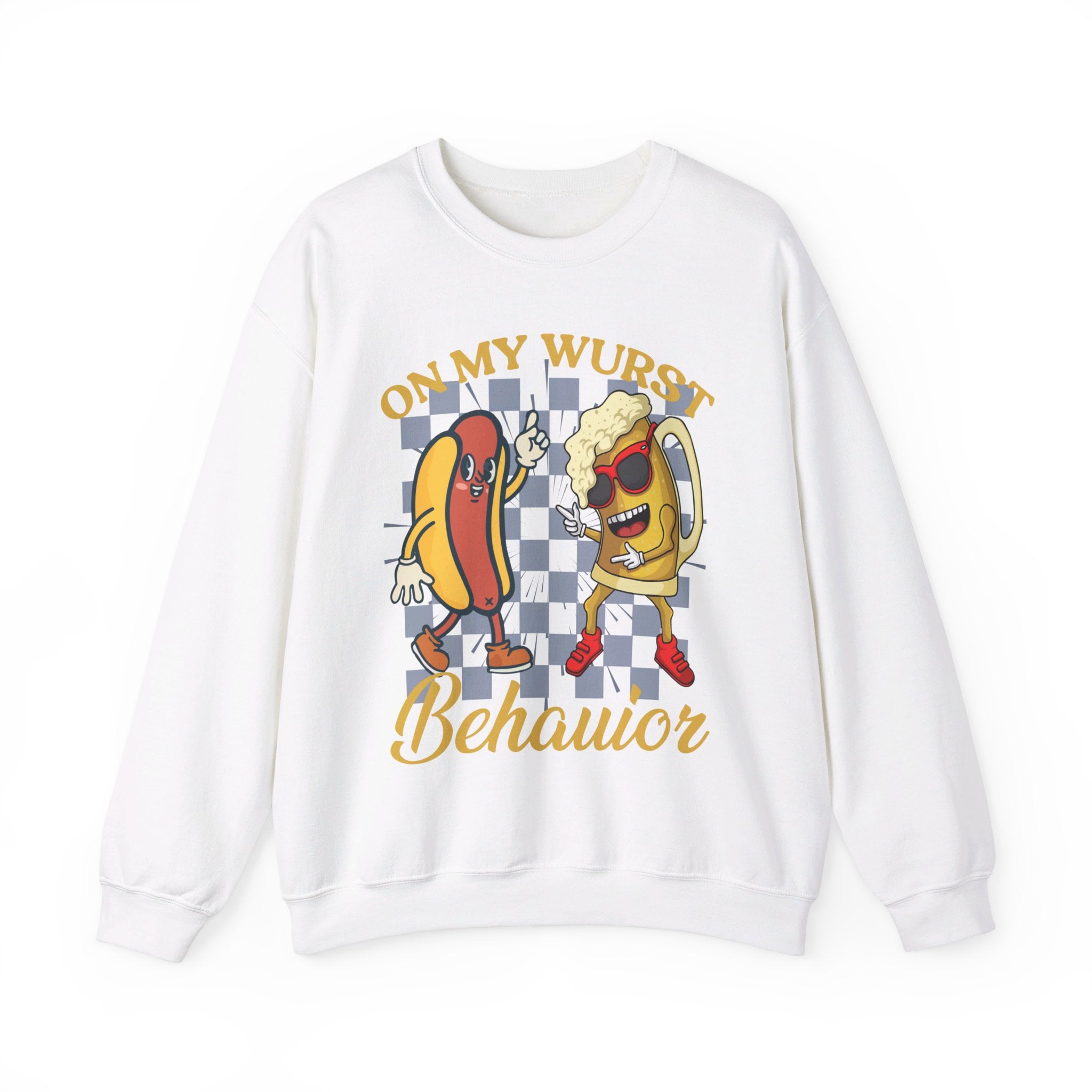 Funny Oktoberfest Sweatshirt, Wurst Behavior Schnitzel Faced Sweater, Group Drinking Shirts, Oktoberfest Shirts