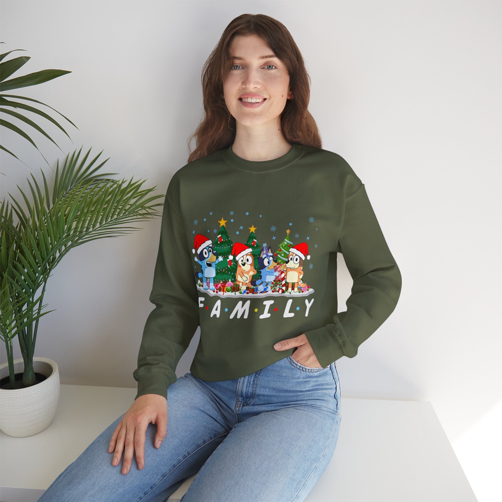 Christmas Bluey Family Sweatshirt, Bluey Party Family Xmas Shirt, Funny Christmas Shirt, Christmas Bluey Sweatshirt, Bluey Party Christmas