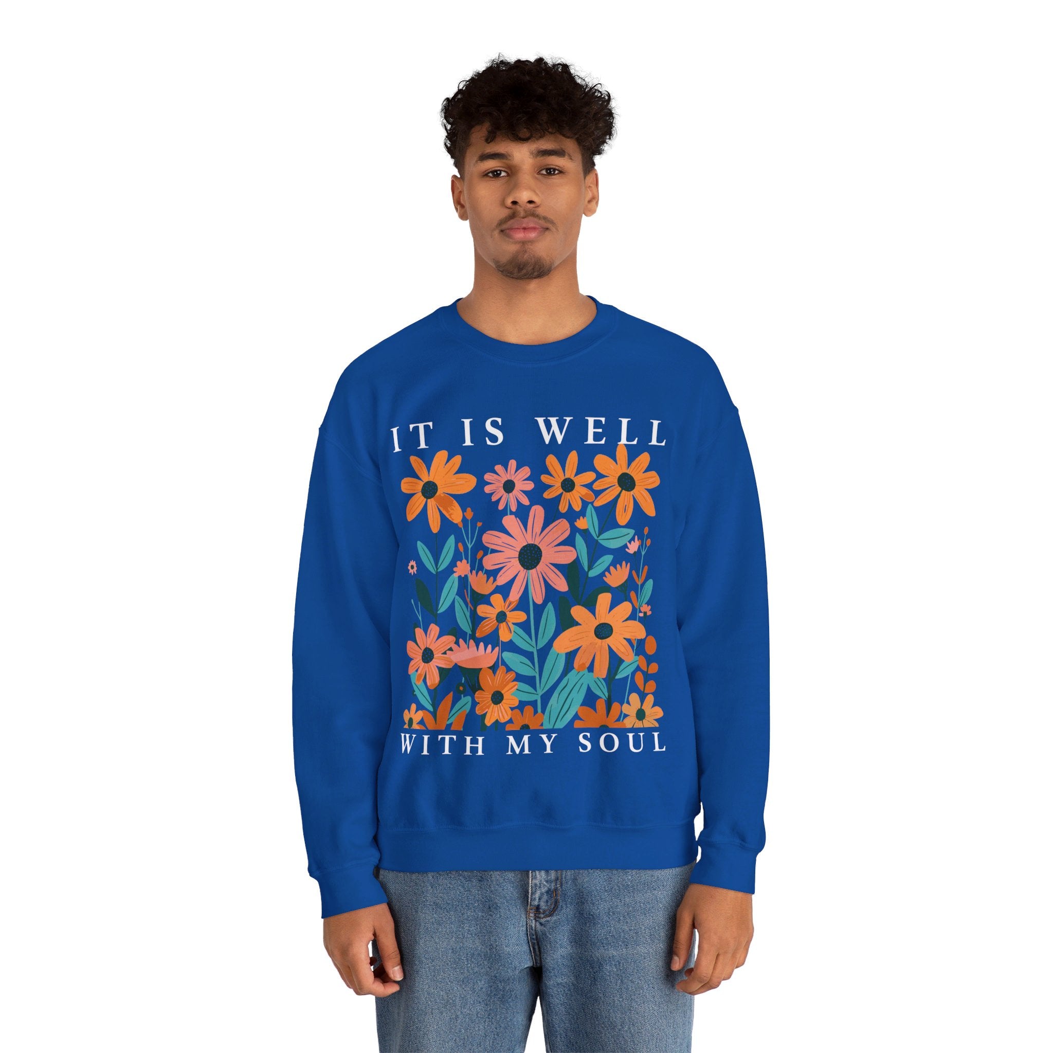 It is Well With My Soul Christian Sweatshirt, Christian Shirts, Vintage Floral Christian Shirt, Christian gifts, Jesus Apparel