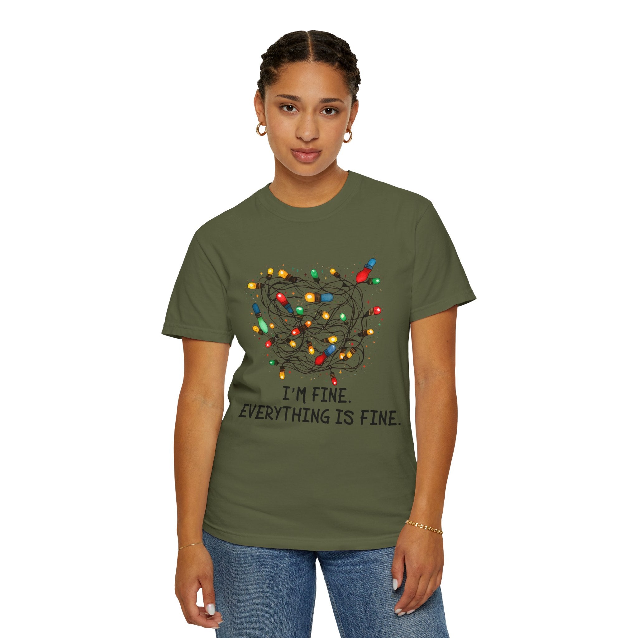 Everything Is Fine Shirt, Christmas Tshirt, I am Fine T-shirt, This Is Fine Tshirt, Funny Christmas Tee, Sarcastic Tshirt, Motivational Gift