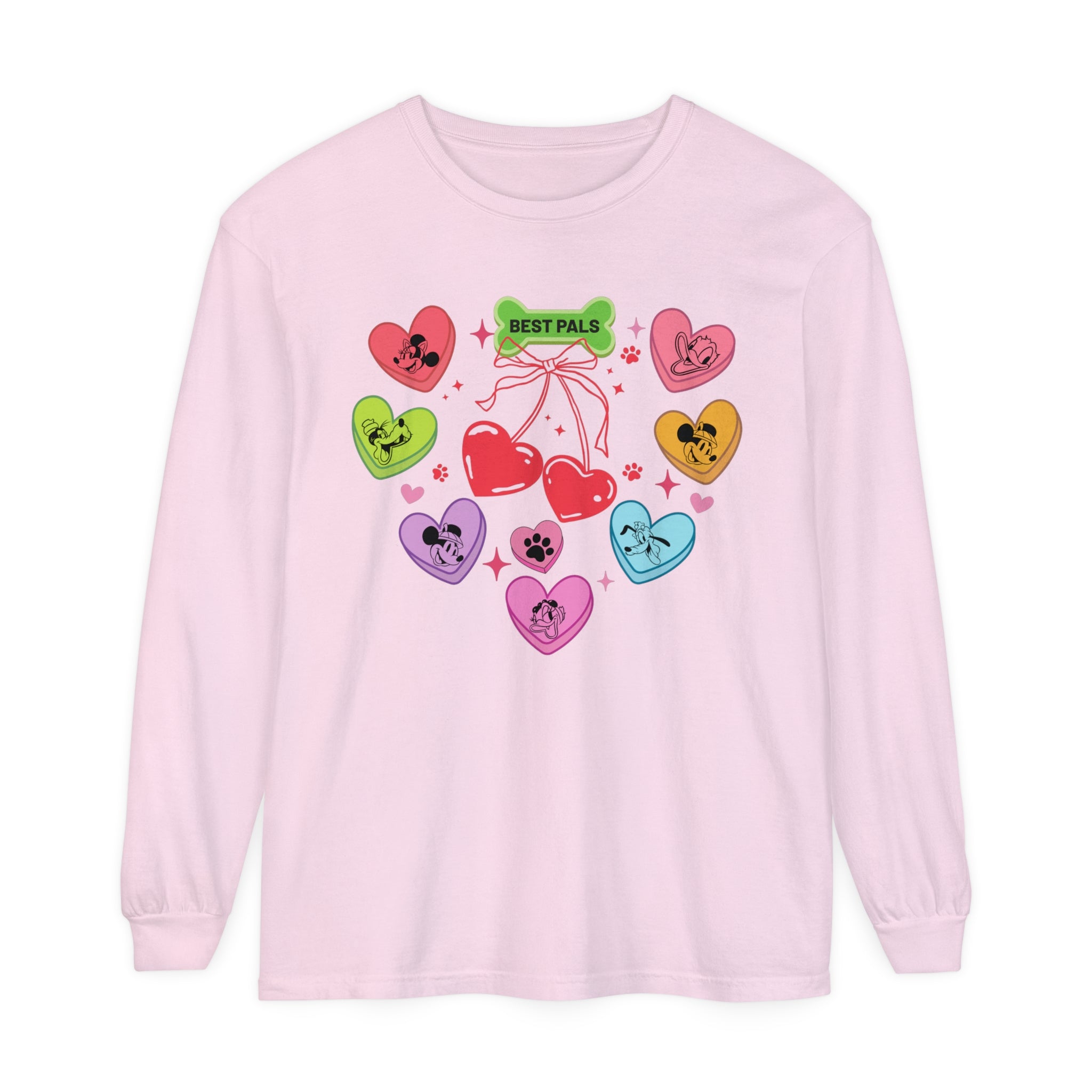 Mickey And Friends Valentine Long Sleeve, Disney Hearts Long Sleeve Tee, Love Sweat, Disney Valentines Shirt, Valentines Day Gift, Couple Shirt