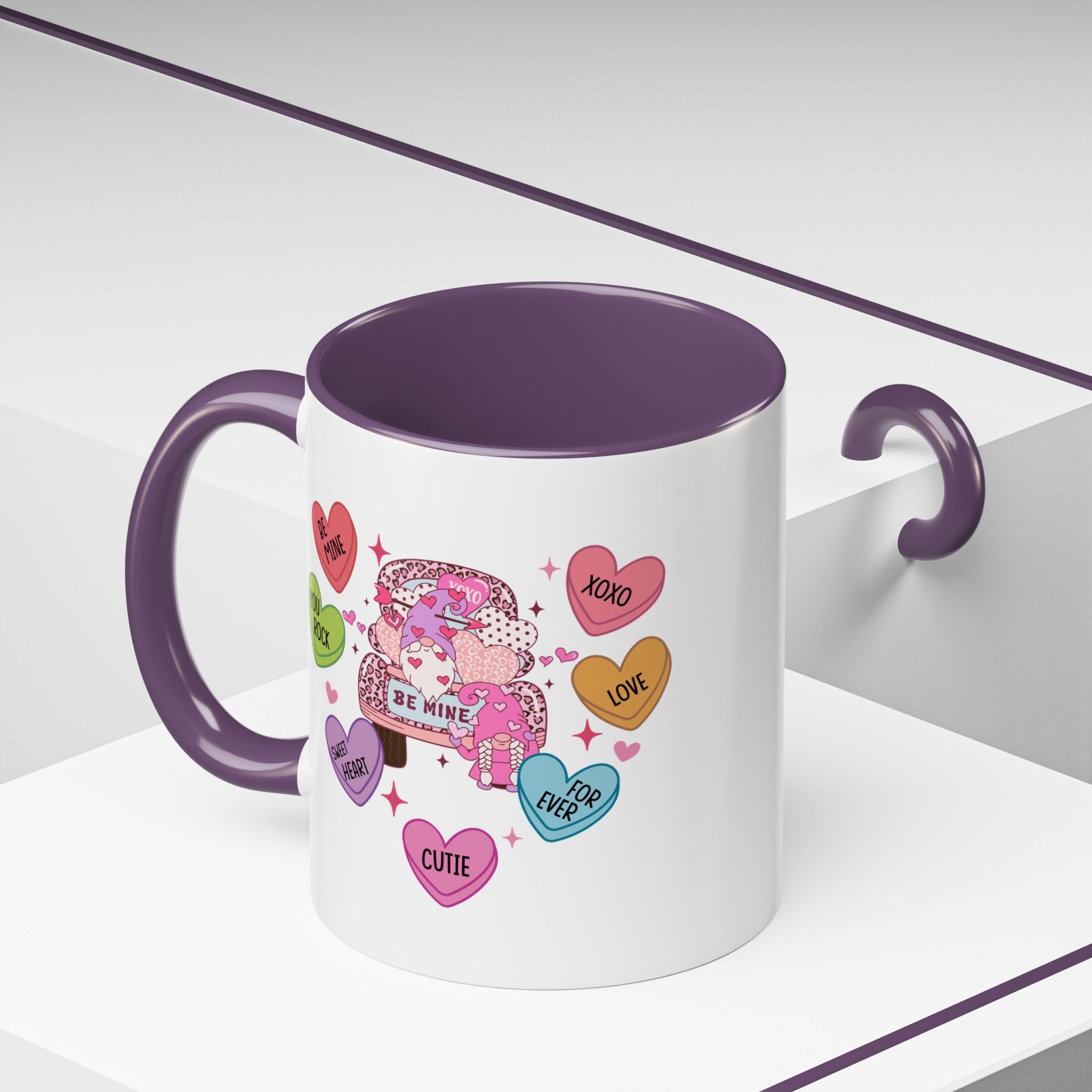 Candy Hearts Coffee Mug, Valentine's Conversation Hearts Mug, Valentines Day Coffee Mug, 15 oz 11 oz Mug, Pink Hearts Coffee Mug, Valentines Kitchen, Gift for Her
