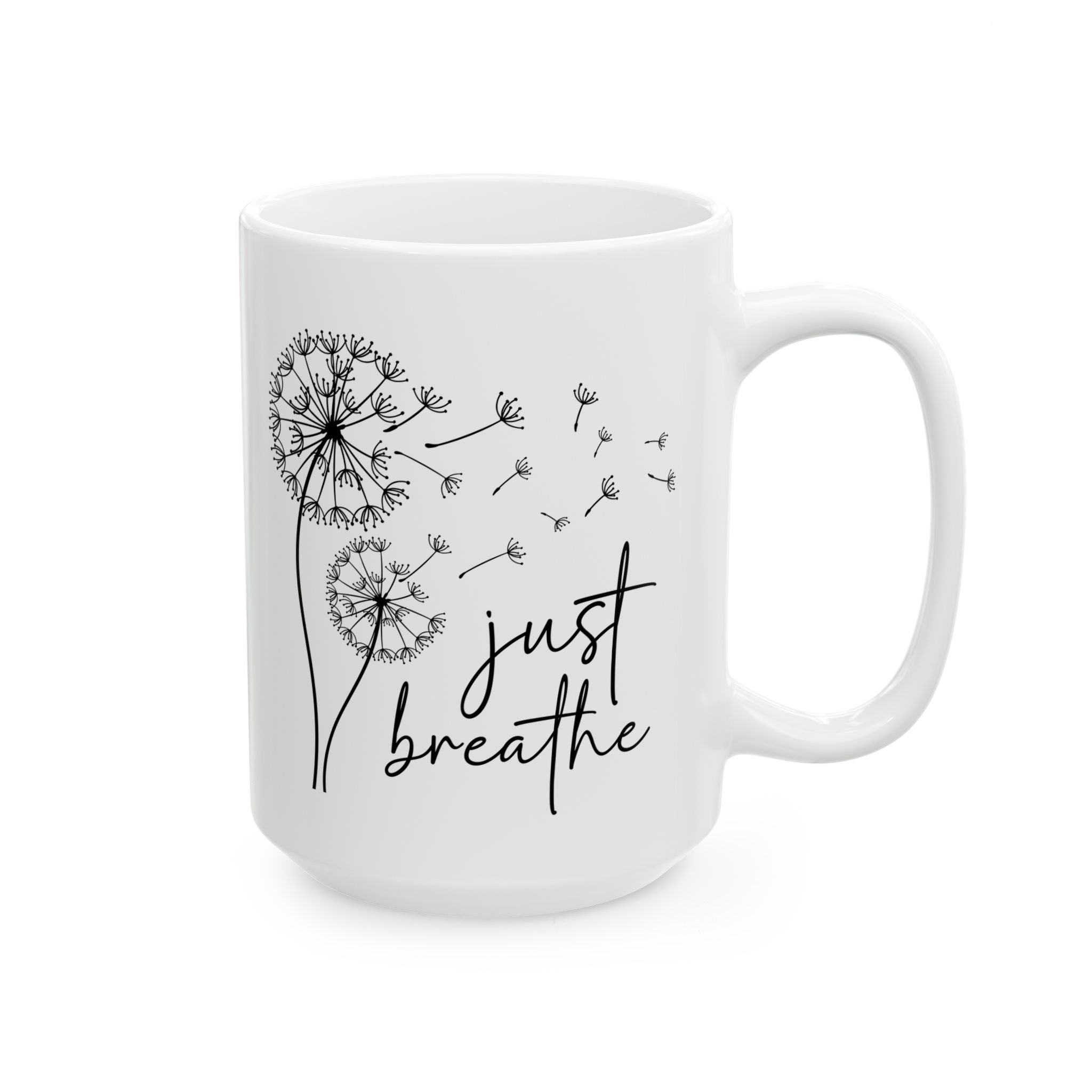 Just Breathe Mug, Inspirational Coffee Mug, Inhale Exhale, Gift For Friend, Keep Calm, Motivational, Gift For Friend, Friend Gift