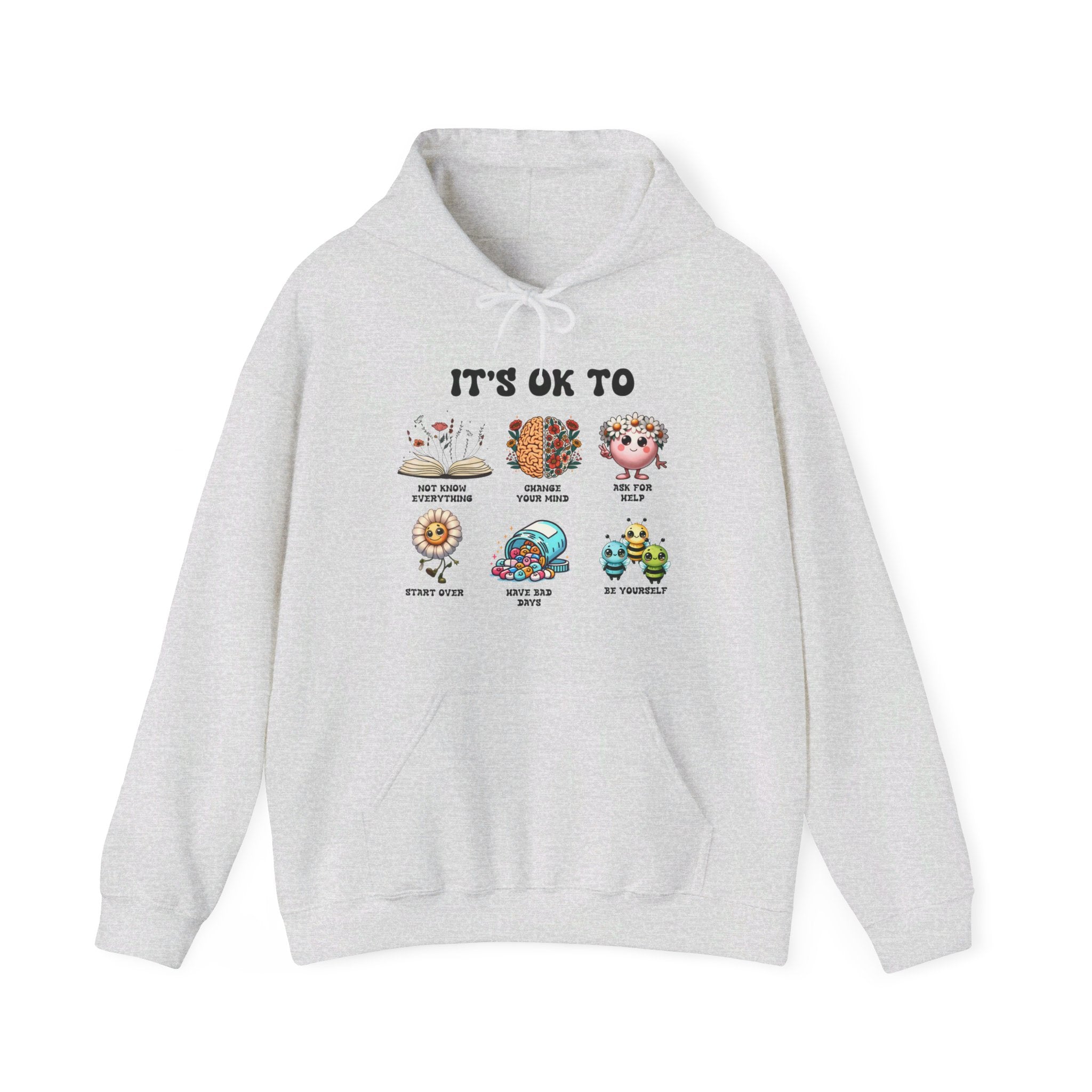 Mental Health its ok to be yourself, Teacher Hoodie, School Counselor, Positive affirmations, Therapist SPED Teacher SLP saying Hoodie