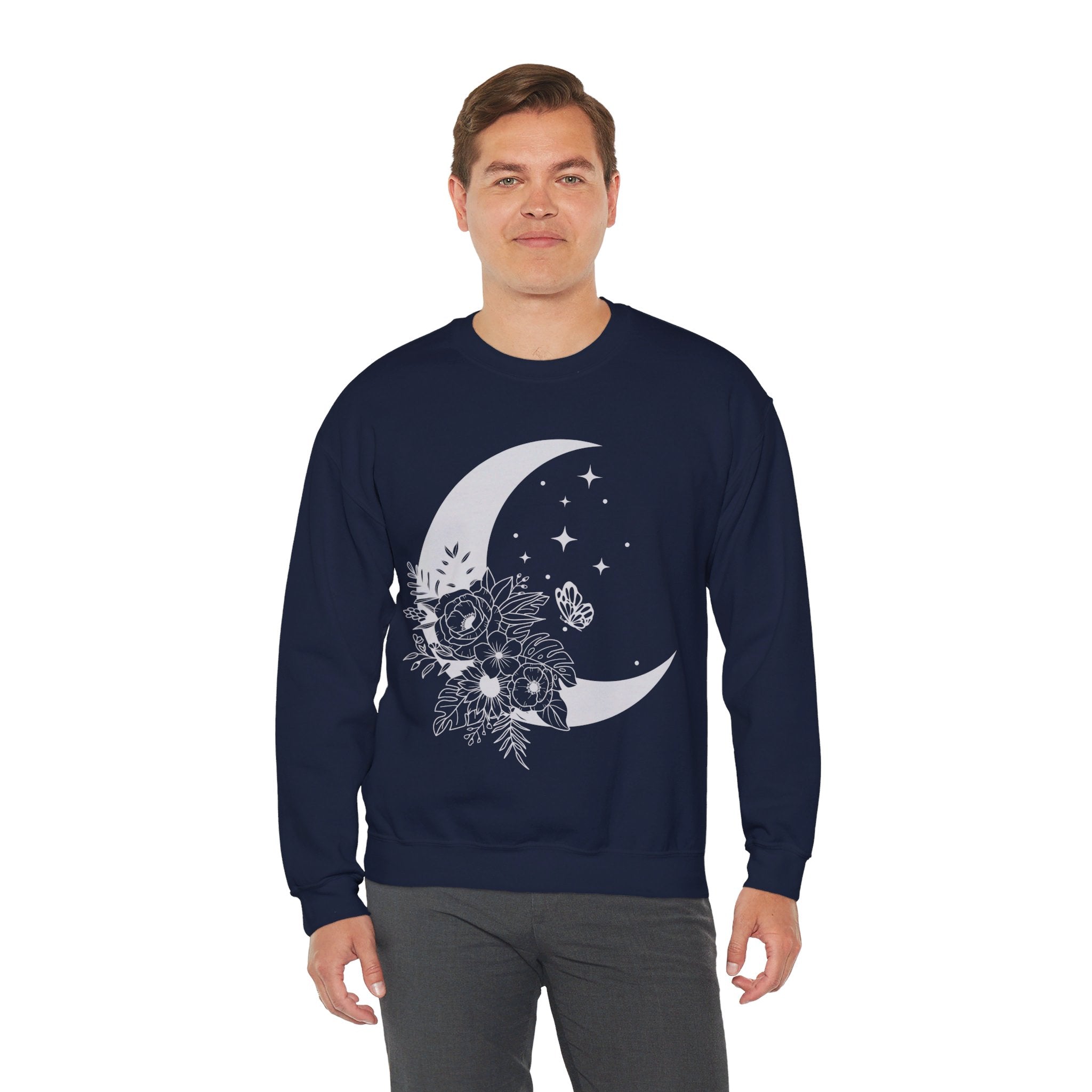 Floral Moon Sweatshirt, Moon Shirt, Mystical Shirt, Moon Phases Sweatshirt, Moon Boho Shirt, Astronomy Shirt, Wild Flower Tee, Wild Moon Shirt