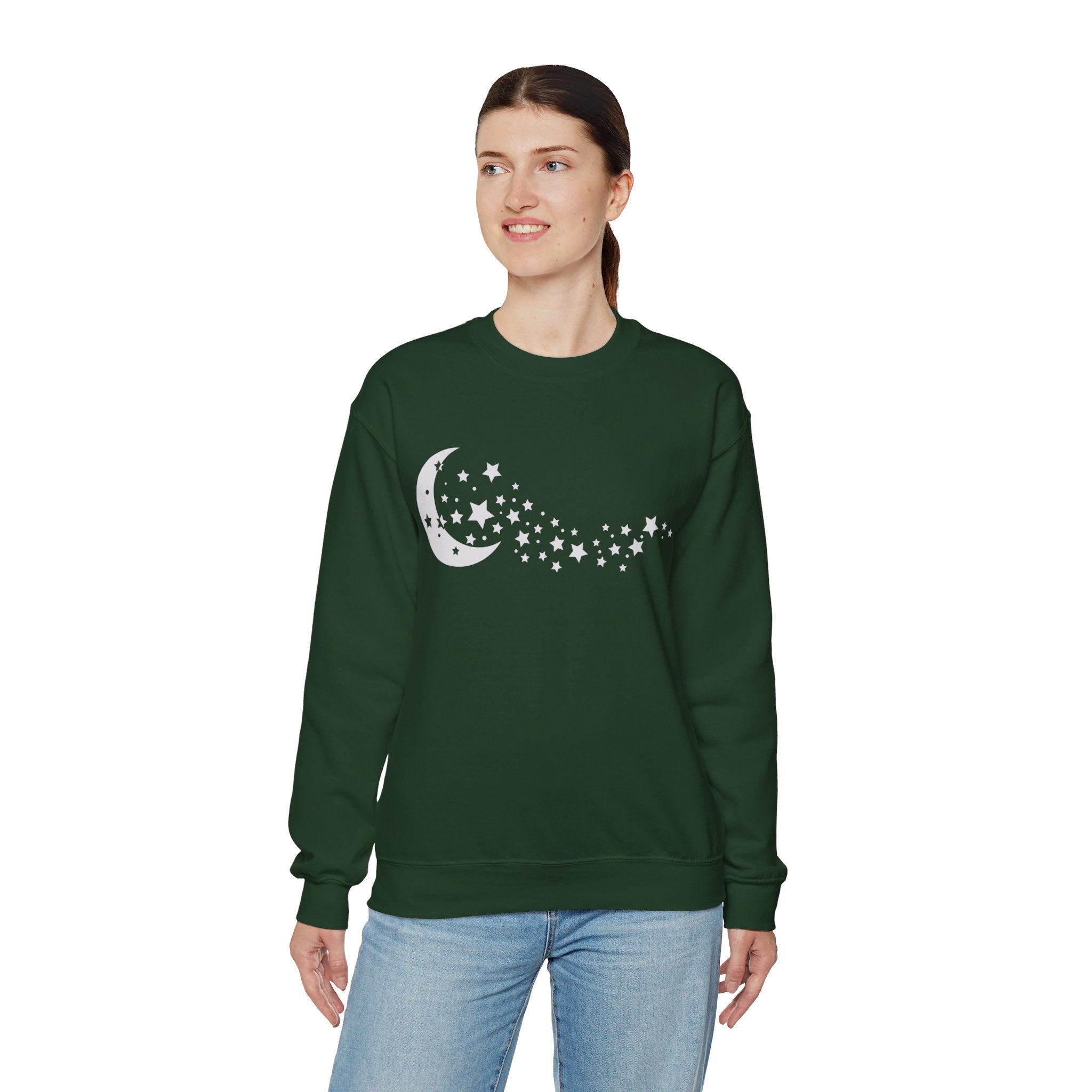 Moon Stars Sweatshirt, Night Sky Shirt, Moon Shirt, Crescent Moon, Moon Phase Sweatshirt, Moon Tee, Astronomy Shirt, Moon Stars Tee