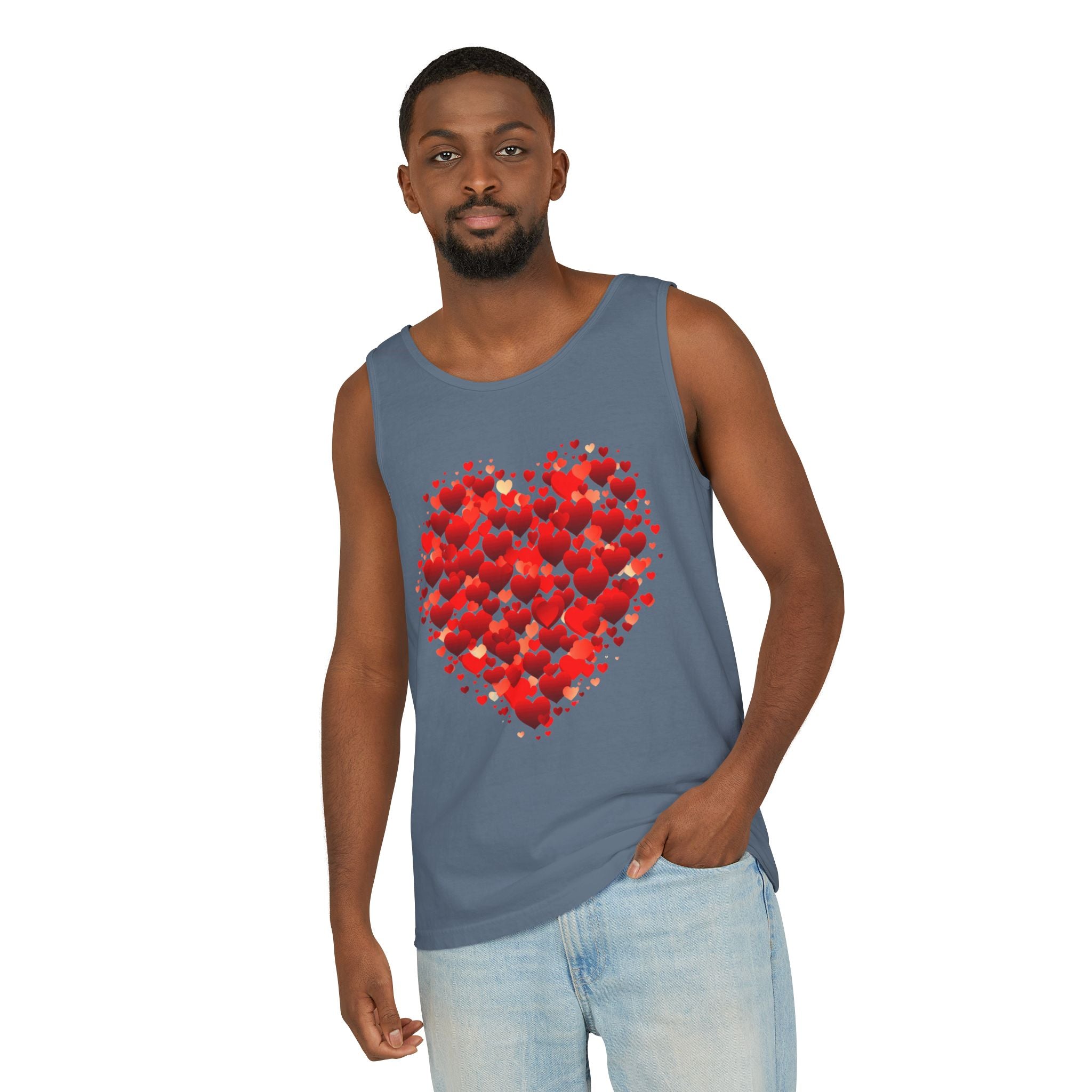 Double Red Heart Tank Top, Valentine Gift Top, Women Heart Gift, Love Heart Shirt, Cute Heart Shirt