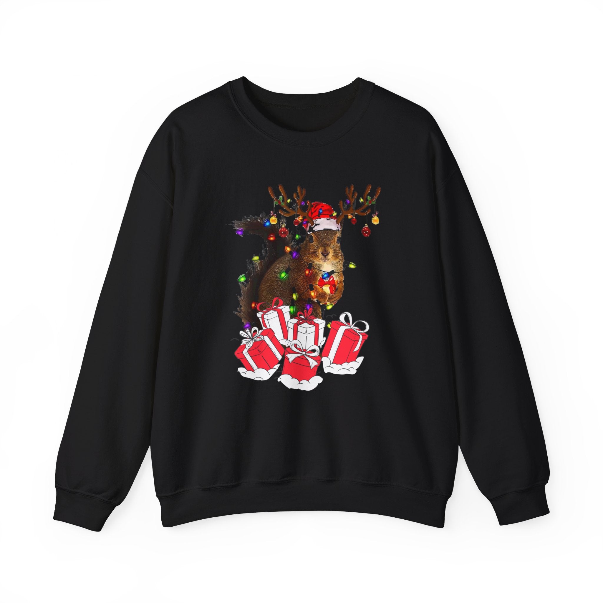 Christmas Squirrel Lights Sweatshirt, Christmas Sweatshirt, Funny Christmas Sweat, Christmas Gift Sweater, Holiday Crewneck