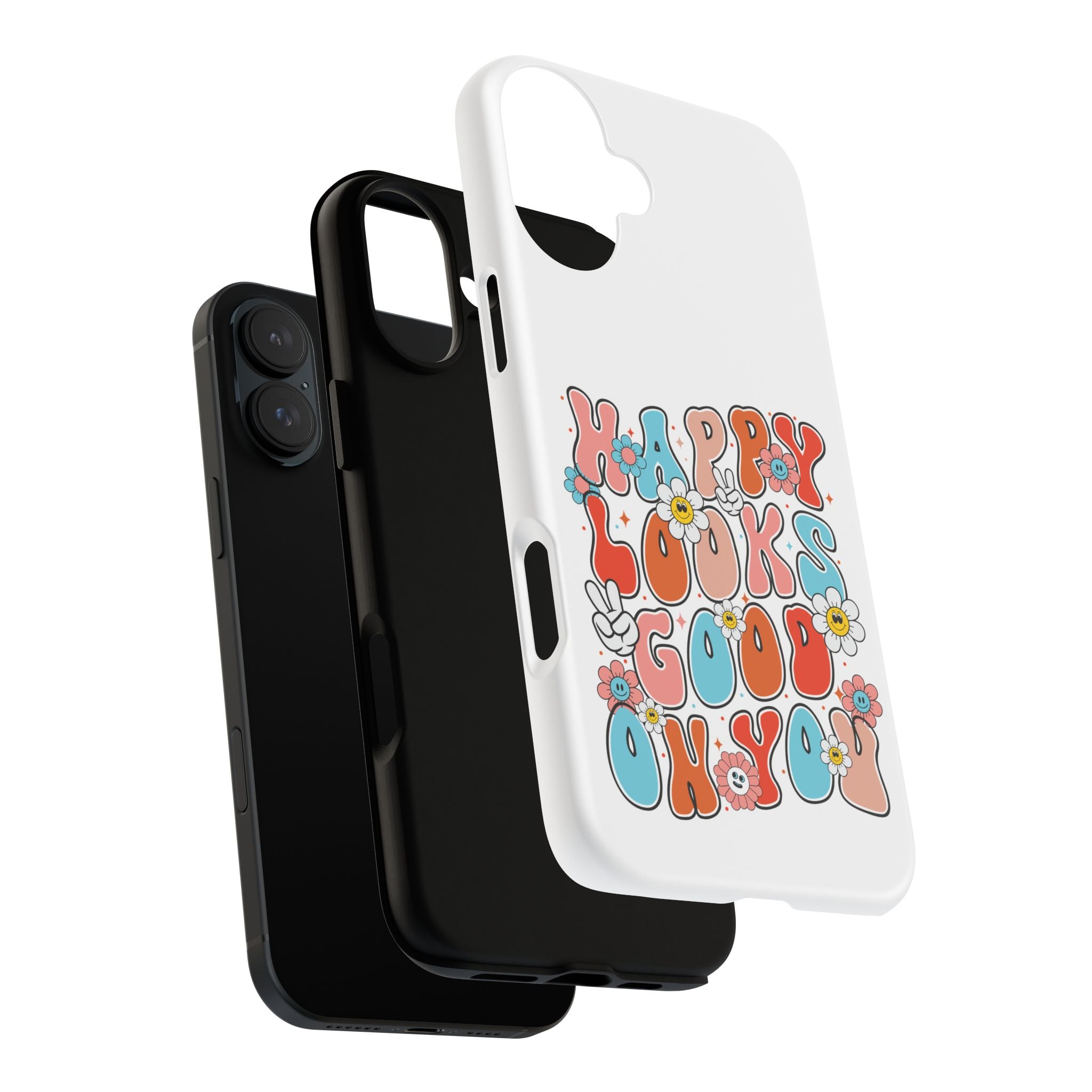 Happy Looks Good on You Phone Case, Mental Health Phone Case, Inspirational Phone Case, Therapist Gift, Depression Phone Case, iPhone, Google Pixel & Samsung Galaxy