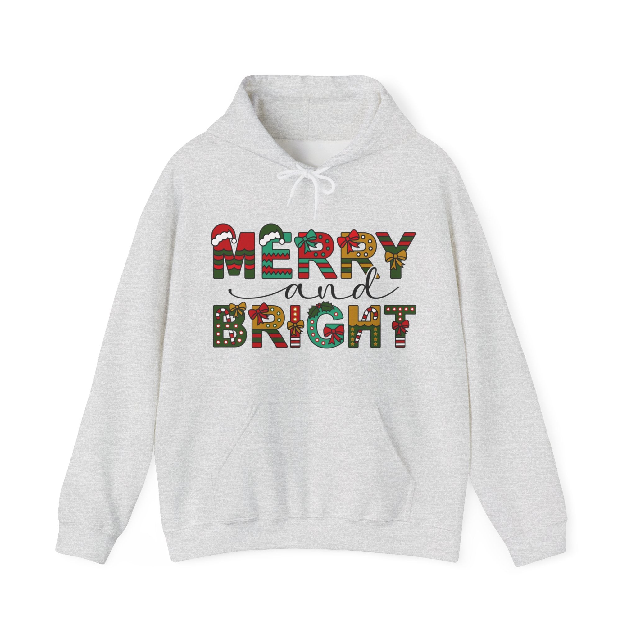 Merry And Bright Hoodie, Christmas Hoodie, Christmas Women Hoodie, Christmas Family Hoodie, Christmas Shirt, Christmas Matching Hoodie