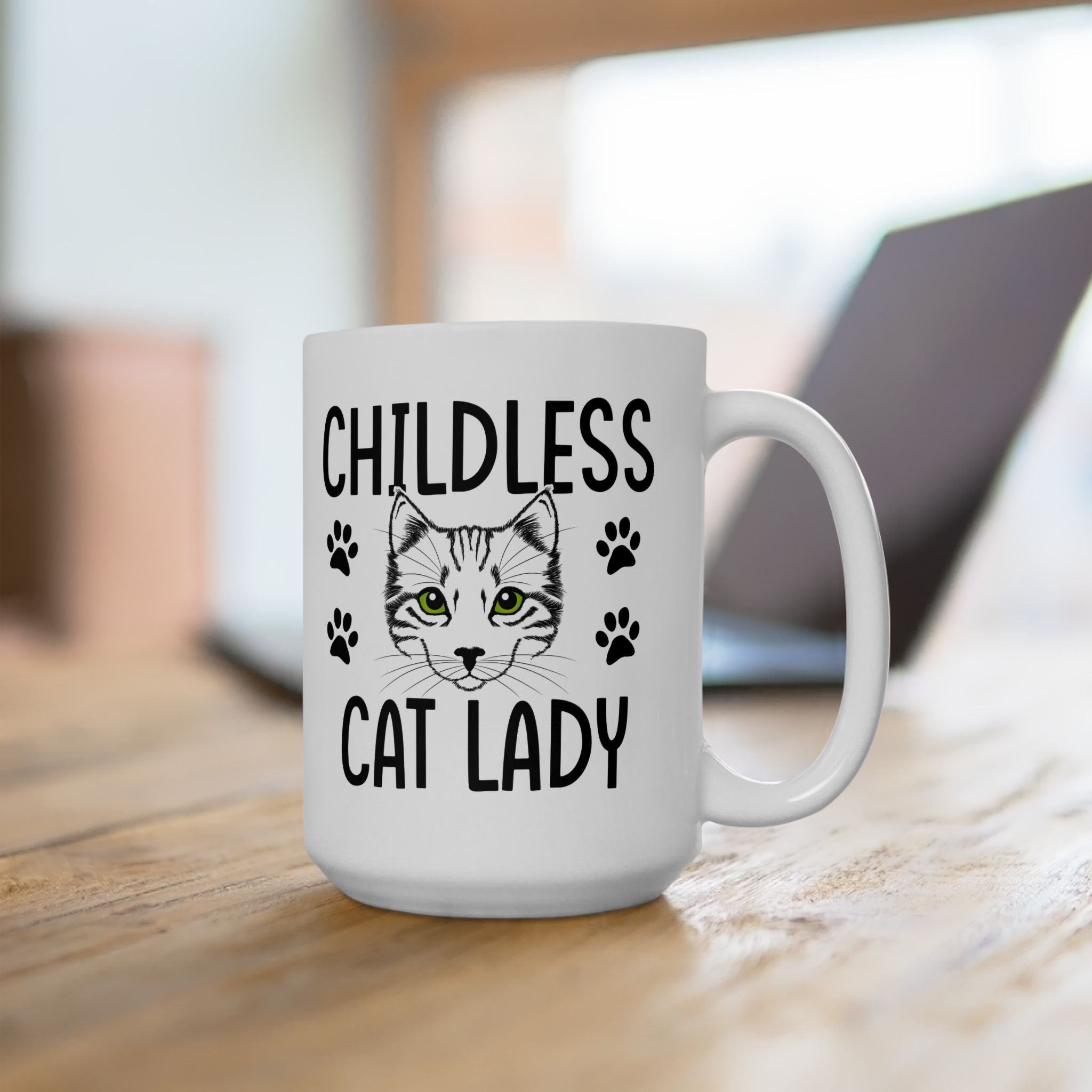 Childless Cat Lady Gift, Quirky Cat Coffee Mug, Funny Liberal Mug, Proud Childless Cat Lady Mug, Political Satire Gift, Gift for Cat Lover
