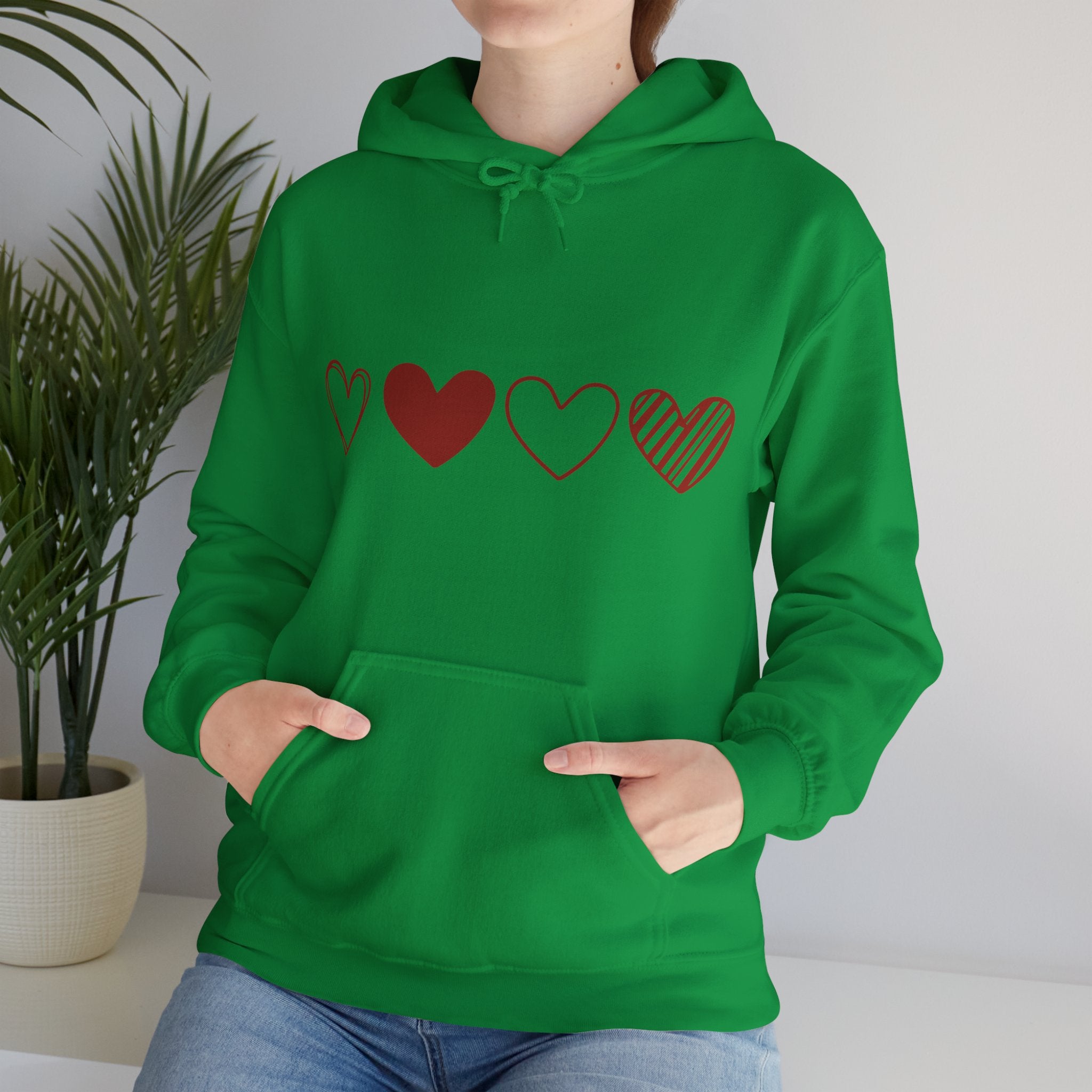 Heart Hoodie, Valentines Day Hooded Sweatshirt, Couple Gift Shirt, Red Heart Hoodie, Valentines Day Hoodie, Heart Gift for Women, Valentine