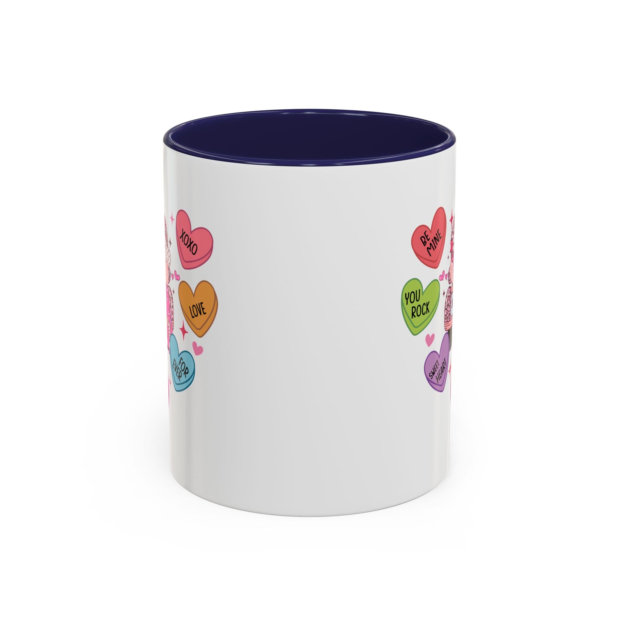 Candy Hearts Coffee Mug, Valentine's Conversation Hearts Mug, Valentines Day Coffee Mug, 15 oz 11 oz Mug, Pink Hearts Coffee Mug, Valentines Kitchen, Gift for Her