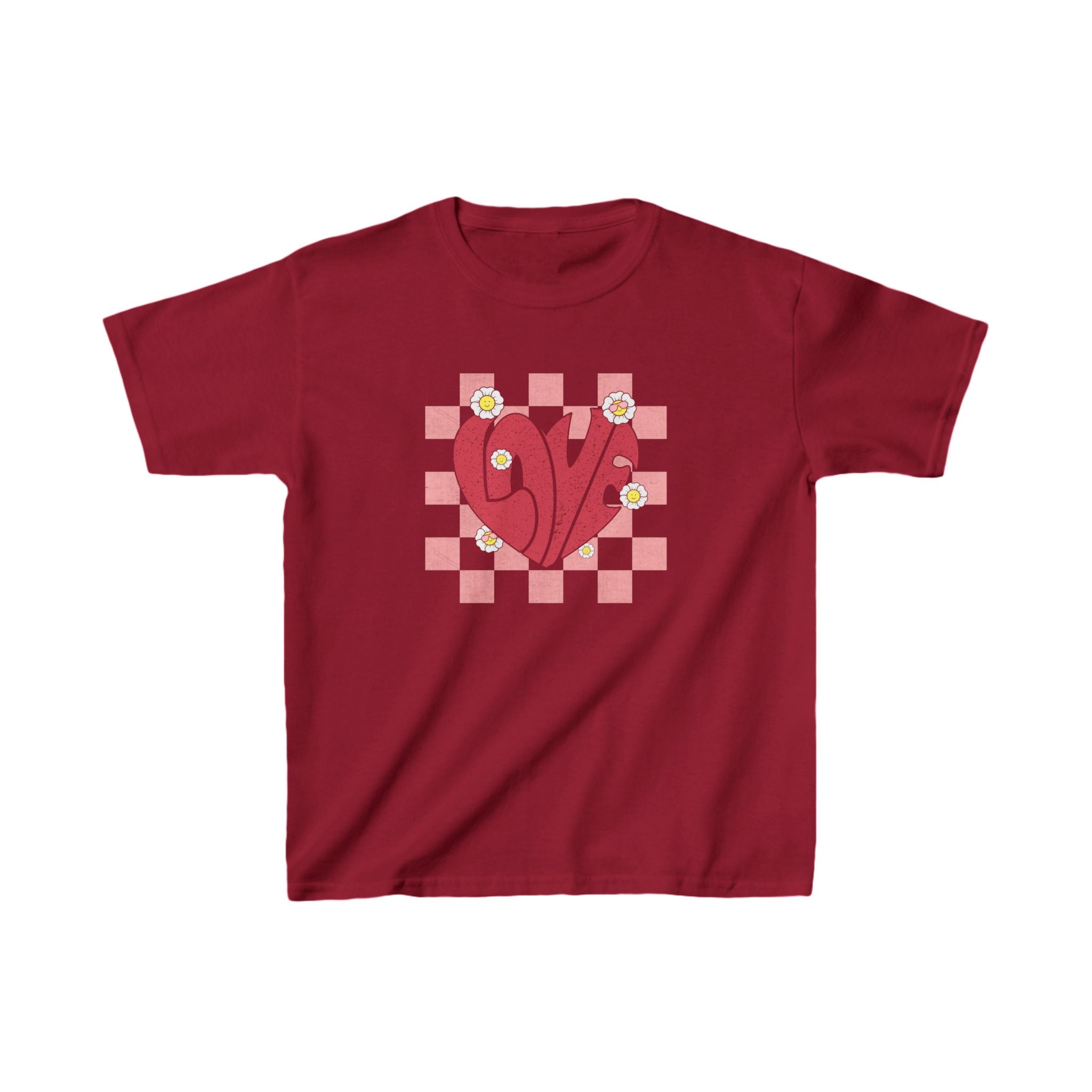 Retro Love Heart kids Tee, Valentines Shirt Groovy, Cute Valentine's Day Outfits, Valentine Shirts Baby Toddler Kids Adult Gifts For Her Him