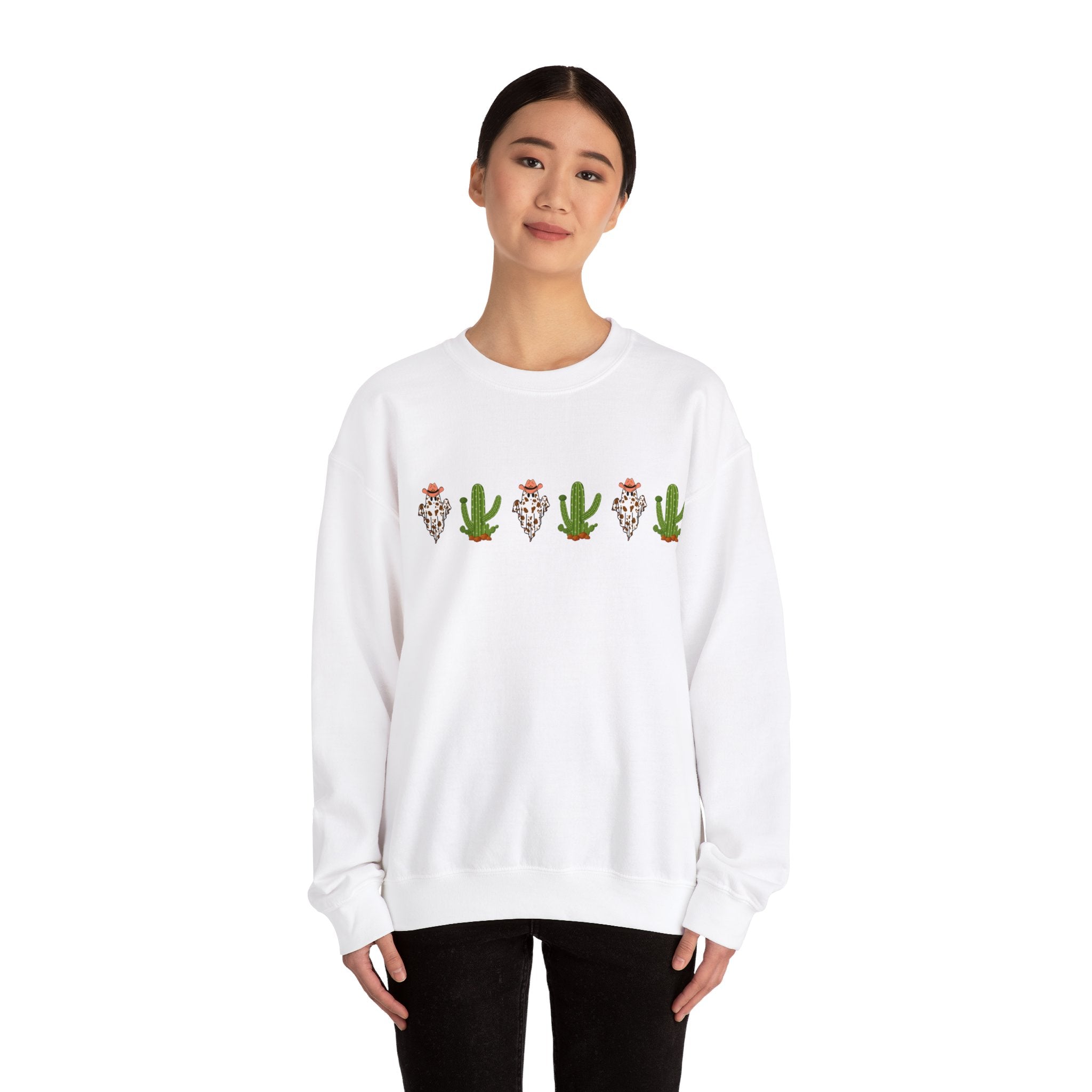 Halloween Cactus Sweatshirt, Ghost Cactus Shirt, Halloween Planter, Halloween Sweatshirt, Fall Shirt, Autumn Shirt, Witch Hoodie, Saguaro