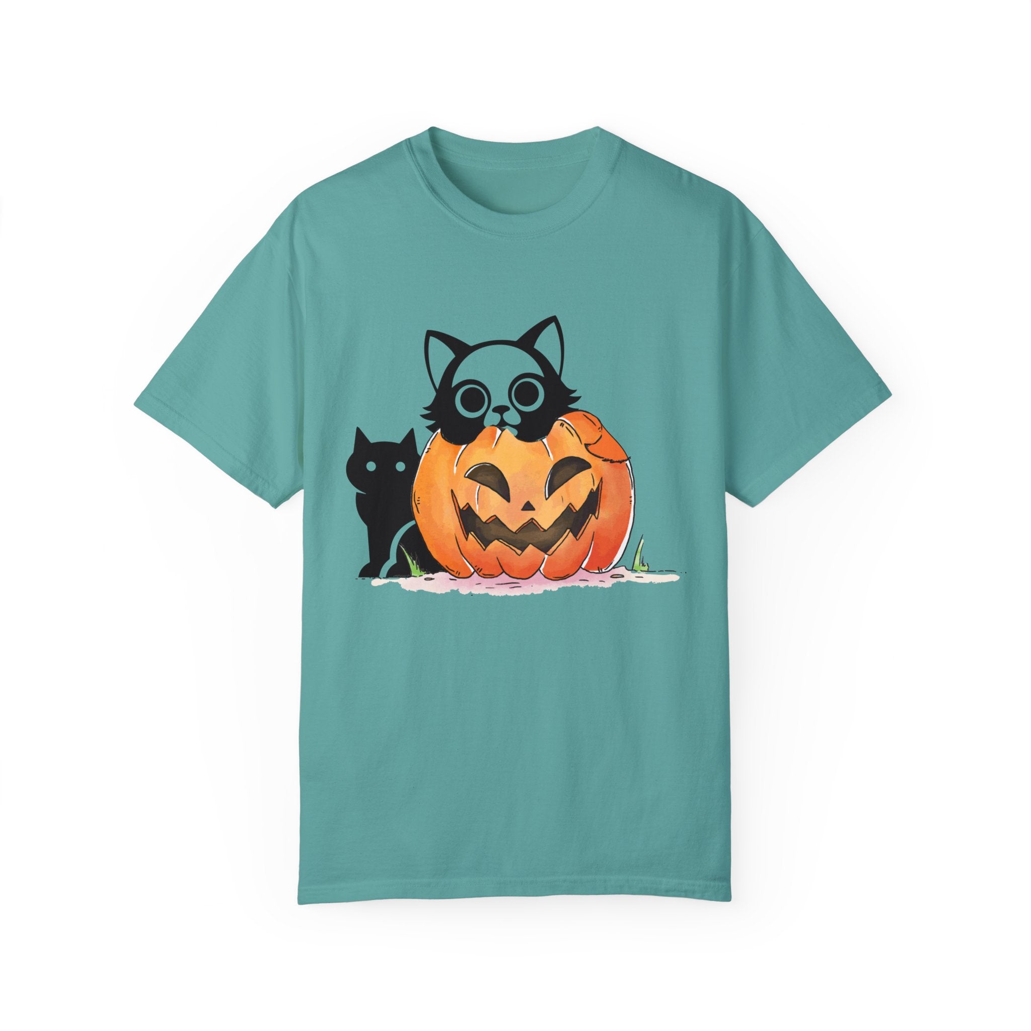 Vintage 90s Cat Halloween Shirt, Retro Halloween Shirt, Spooky Season Tee, Pumpkin Shirt, Halloween Shirt, Vintage Halloween Shirt