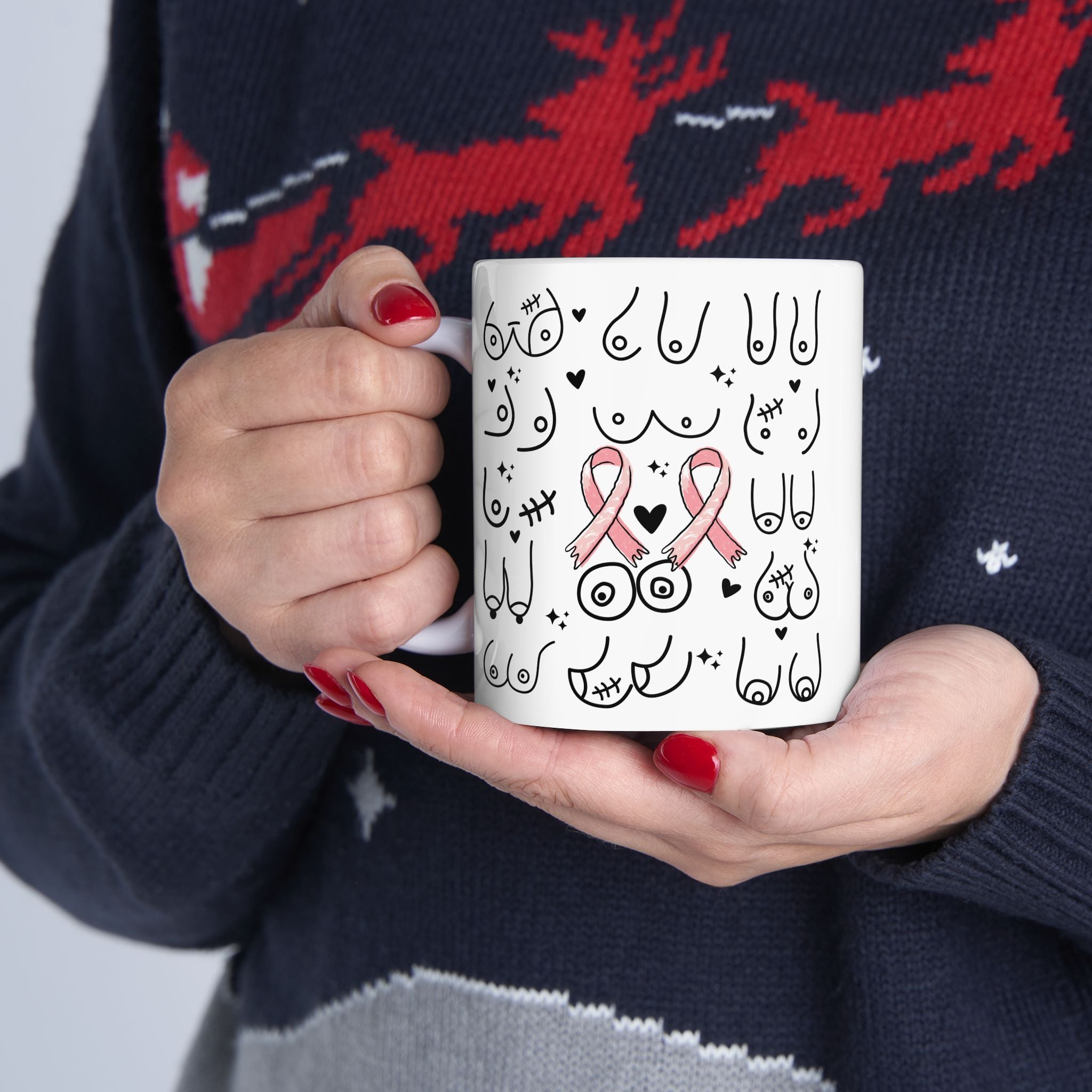 Boob Mug Feminist Mug Boobie Mug Gift For Boyfriend Girl Power Breast Cancer Survivor