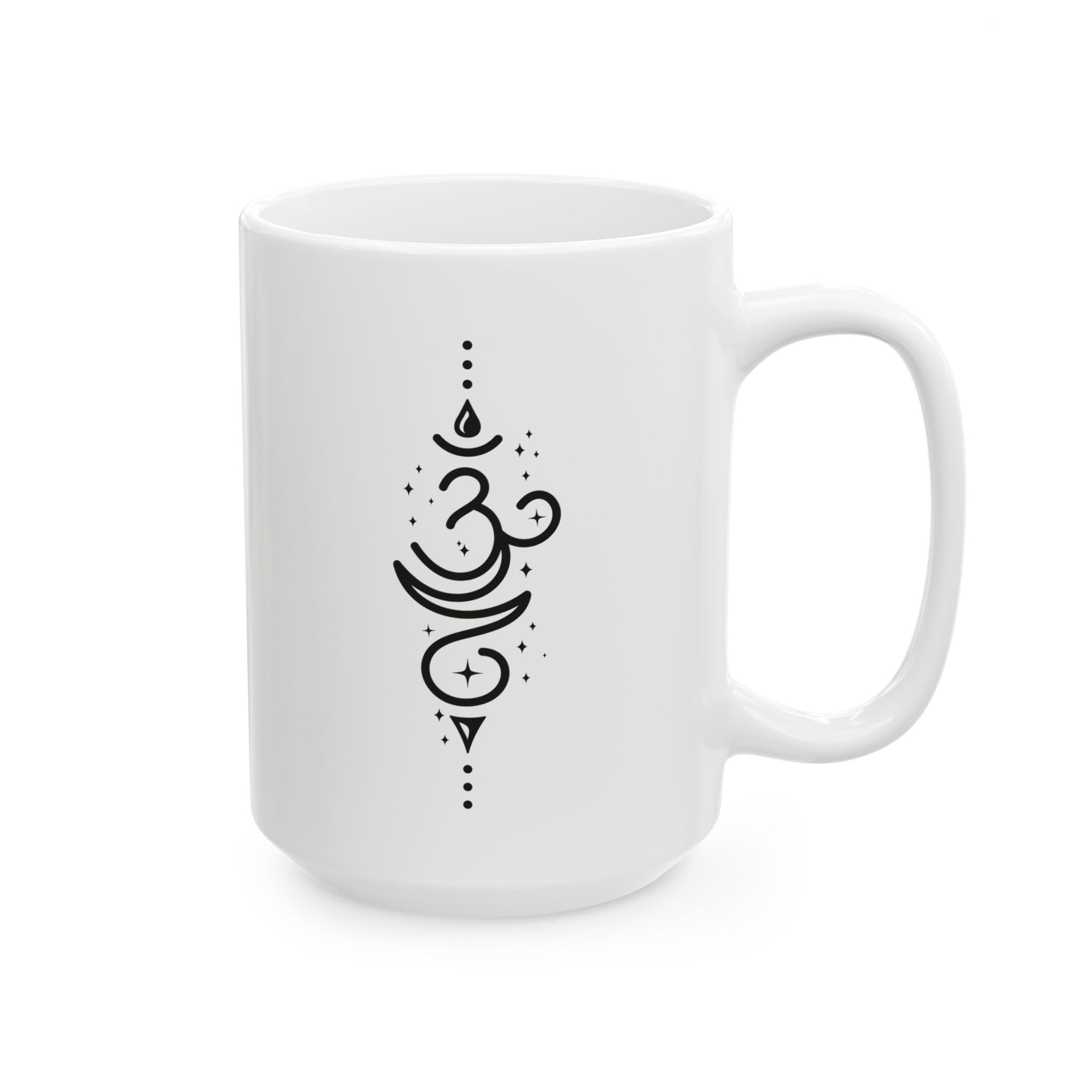 Om Coffee Mug, Breath Mug, Sanskrit Coffee Cup, Zen Mug, Yoga Mug, Yogi Gift