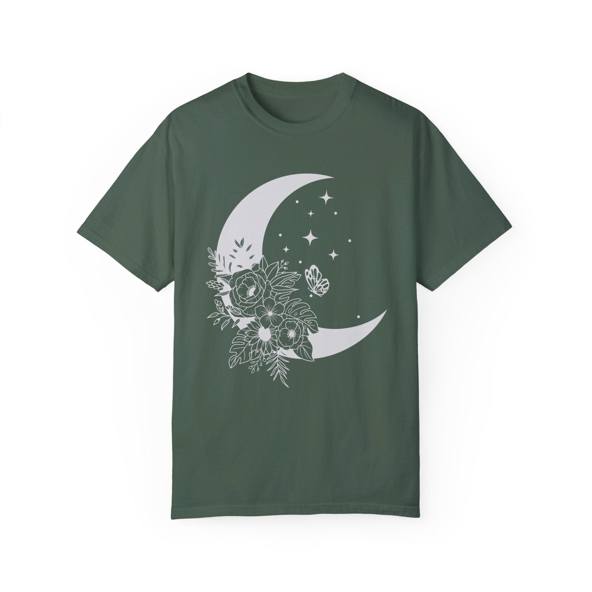 Floral Moon Shirt, Moon Shirt, Mystical Shirt, Moon Phases Shirt, Moon Boho Shirt, Astronomy T-Shirt, Wild Flower Tee, Wild Moon Shirt