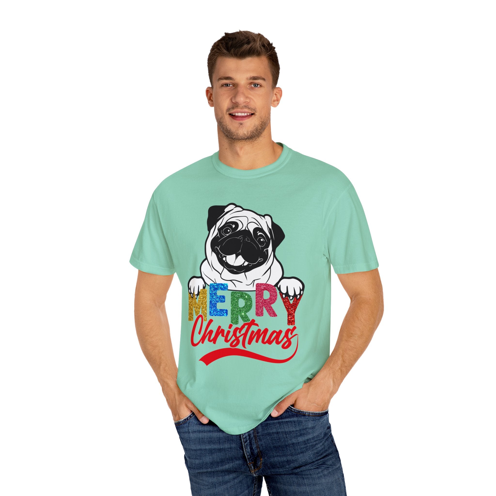 Pug Christmas Shirt, Merry Christmas, Christmas Party Tee, Christmas Dog Shirt, Gift For Christmas, Cute Dog Shirt, Christmas Tee, Gift For Dog Lover