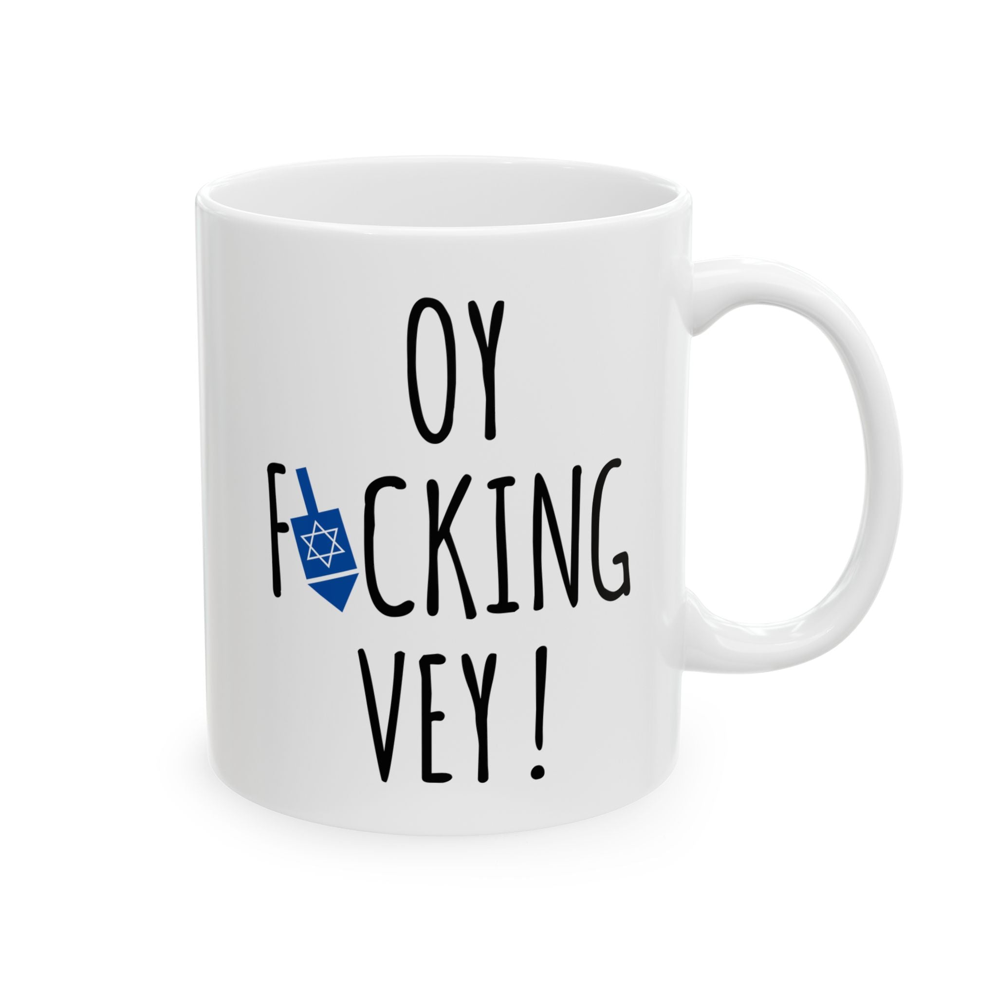 Hanukkah Mug, Oy Fucking Vey , Funny Holiday Mug, Hanukkah Coffee Cup, Jewish Gifts, Jewish Mug