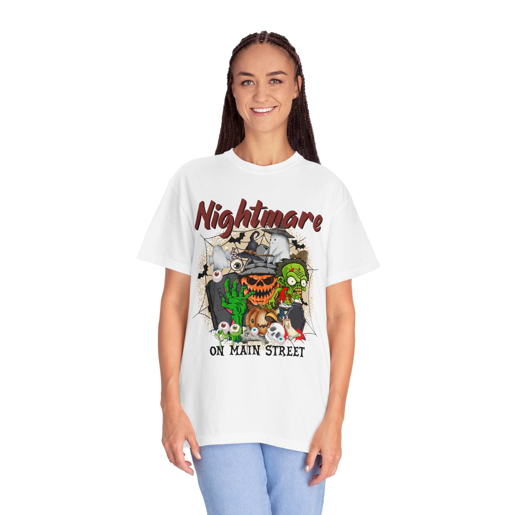 Nightmare On The Main Streat Shirt, Retro Mickey Minnie Halloween Shirts, Vintage Disney Halloween T-shirt, Halloween Pumpkin