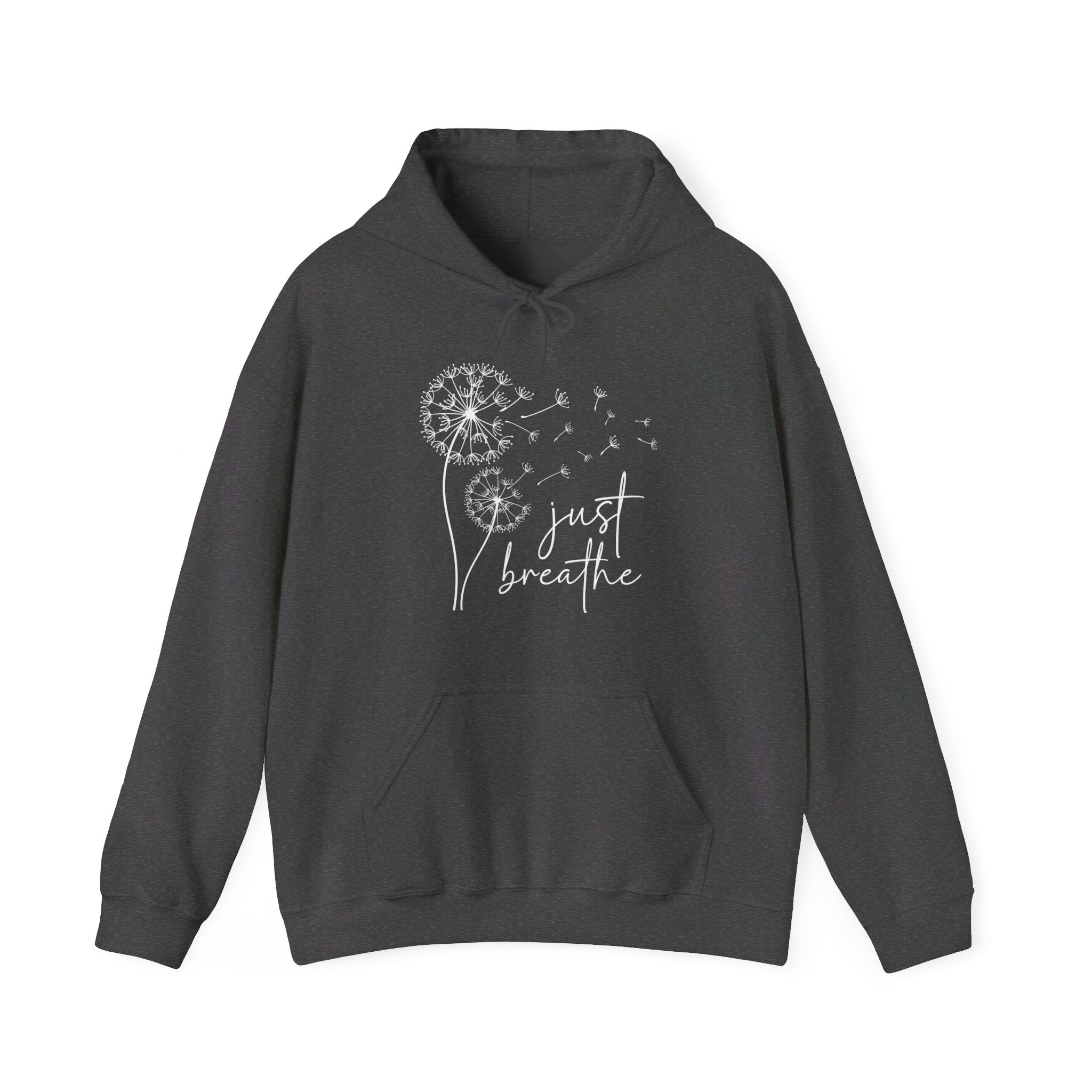 Just Breathe Hoodie, Blowing Dandelion Hoodie, Motivational Hoodie, Mental Health Hoodie, Yoga Sweater, Positive Clothing