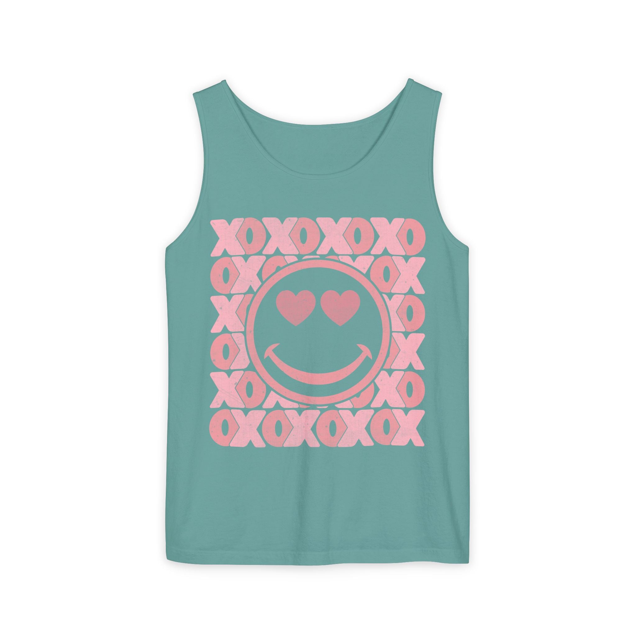 XOXO Smiley Face Tank Top, Valentine Heart Shirt, Love T-Shirt, XOXO Happy Smiley Face Tank Top, Valentines Day Gift, XOXO Heart Tee