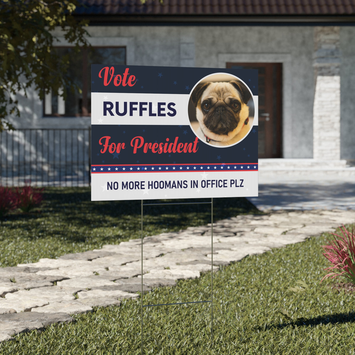 Custom Pet Political Yard Sign, Funny 2024 Political Sign, Dog Election Sign, Cat Political Yard