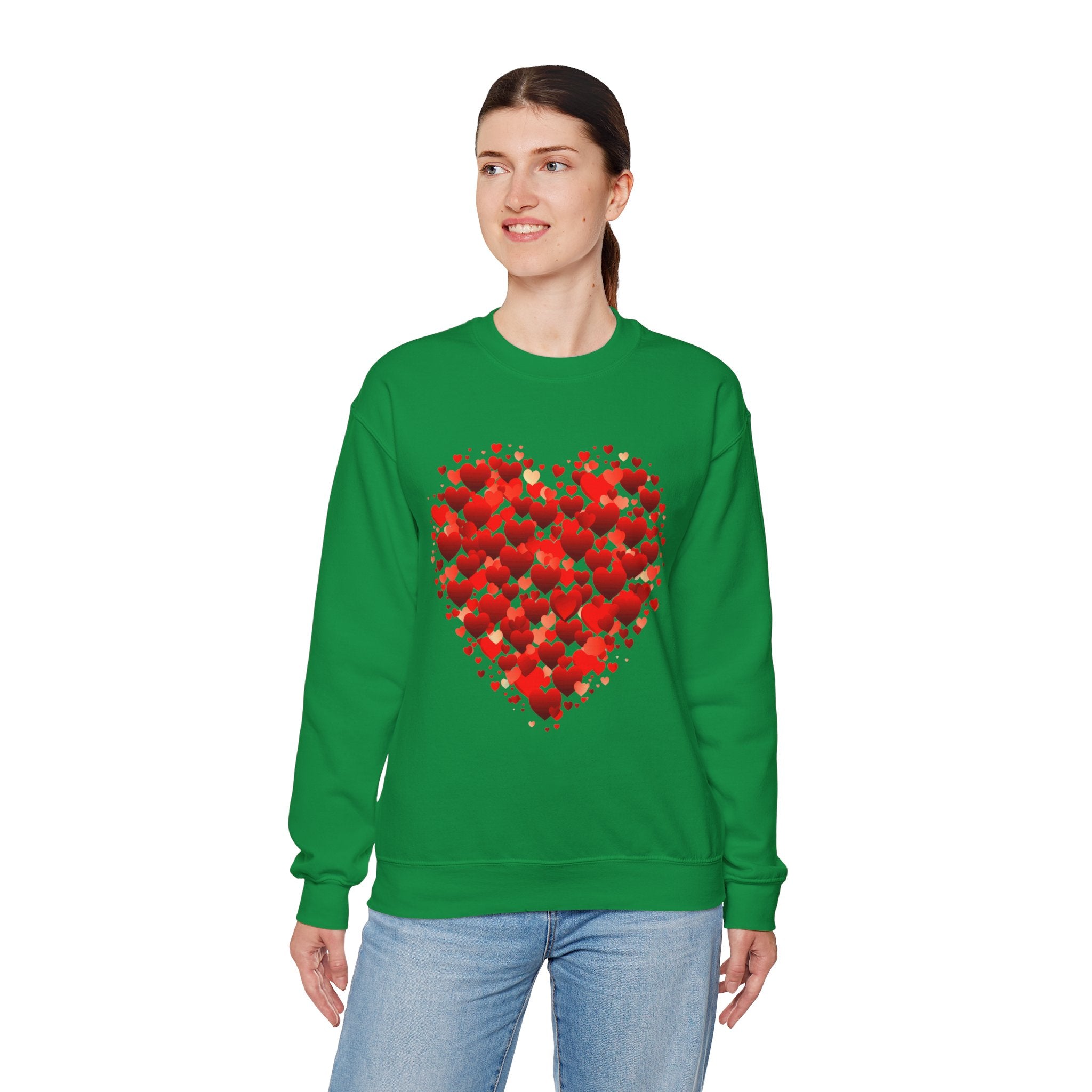 Valentines Day Cute Heart Sweatshirt, Valentines Shirt, Valentines Double Heart Sweatshirt, Red Heart Sweater, Valentines Love Shirt, Love Sweater