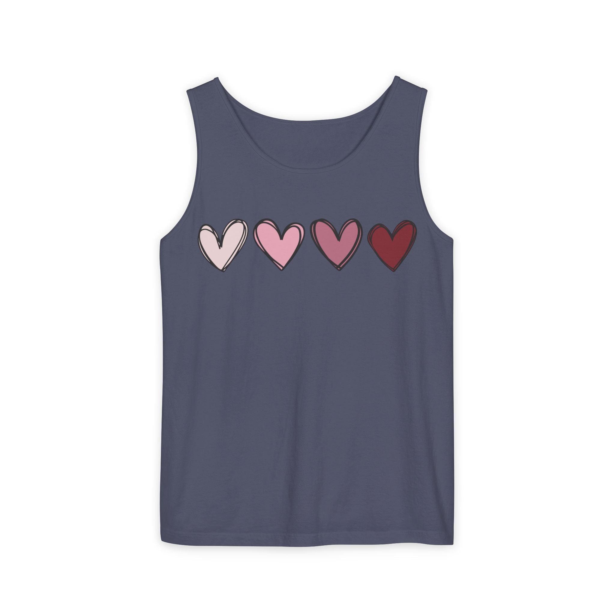 Valentine Double Heart Tank Top, Cute Valentine Shirt, Valentine Tank Top, Vintage Valentine Shirt, Love Heart Tee