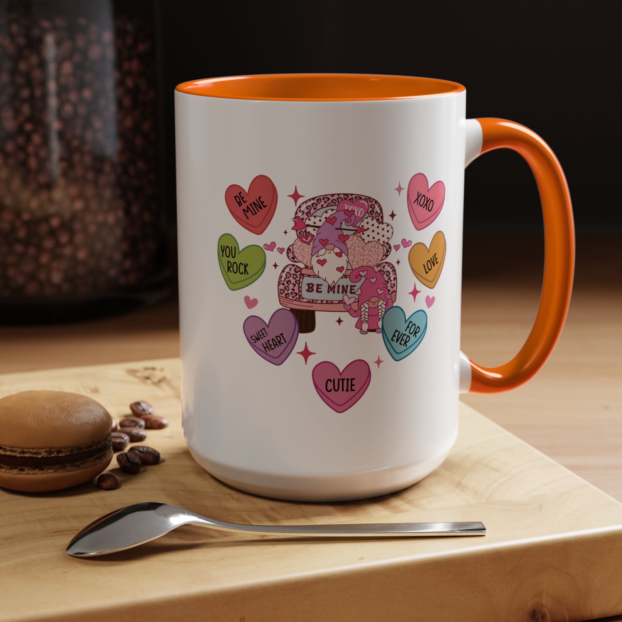 Candy Hearts Coffee Mug, Valentine's Conversation Hearts Mug, Valentines Day Coffee Mug, 15 oz 11 oz Mug, Pink Hearts Coffee Mug, Valentines Kitchen, Gift for Her
