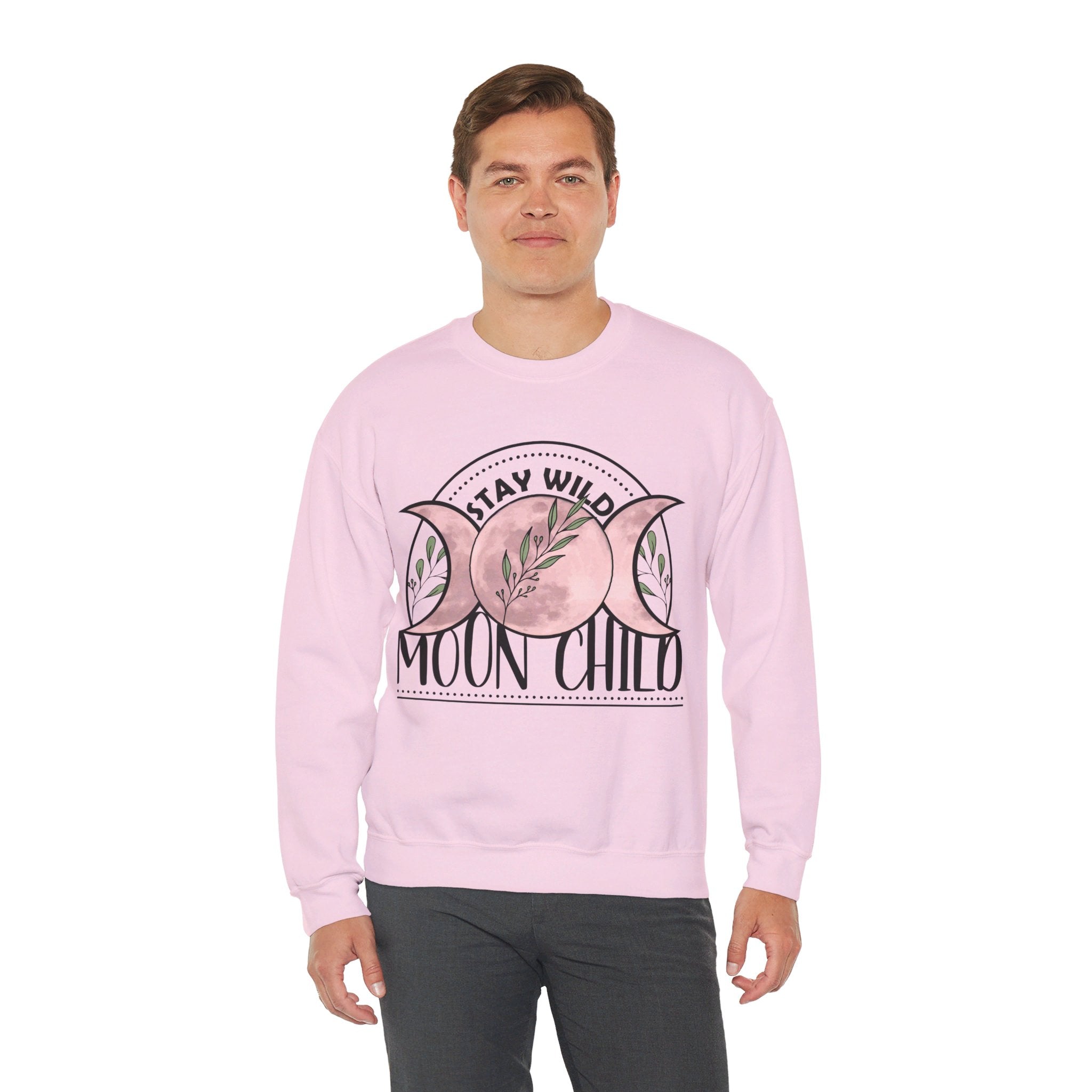 Stay Wild Moon Child Sweatshirt, Celestial Floral Moon Tee, Hippie Shirt, Mystical Boho Shirt, Moon Child Gifts Tee