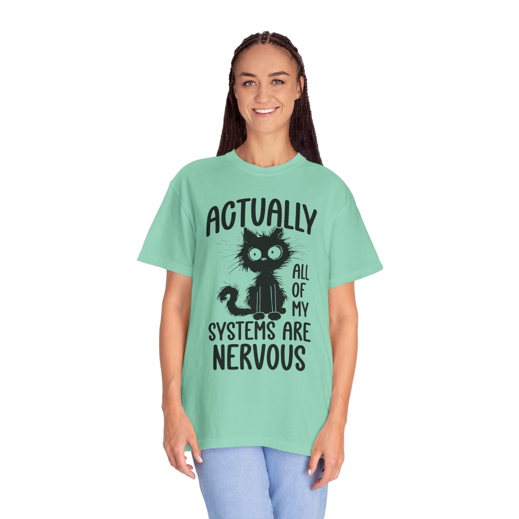 Actually All of My Systems Are Nervous Shirt, Raccoon Shirt, Mental Health Shirt, Anxiety Tshirt, Funny Tshirt, Vintage Retro Graphic Shirt