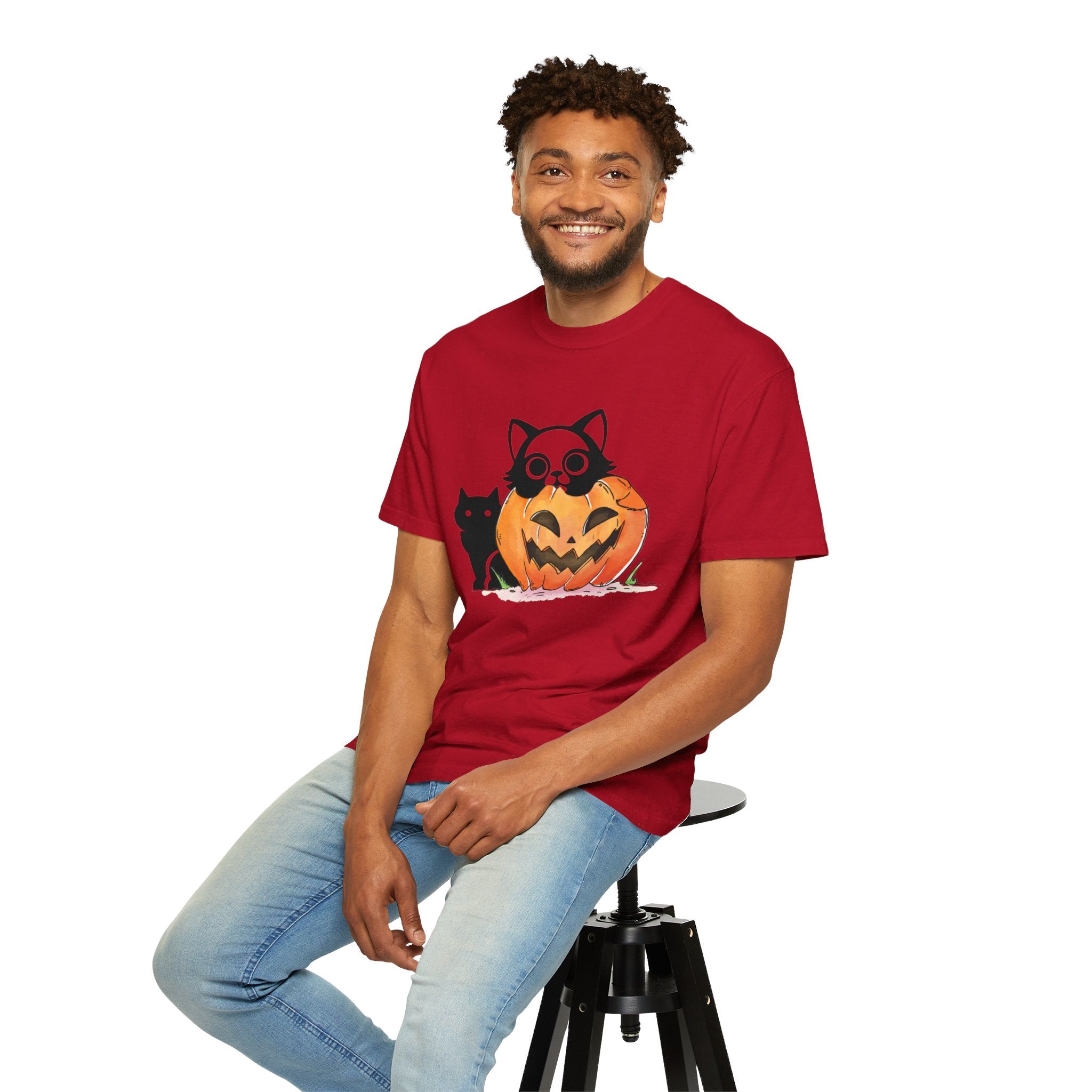 Vintage 90s Cat Halloween Shirt, Retro Halloween Shirt, Spooky Season Tee, Pumpkin Shirt, Halloween Shirt, Vintage Halloween Shirt