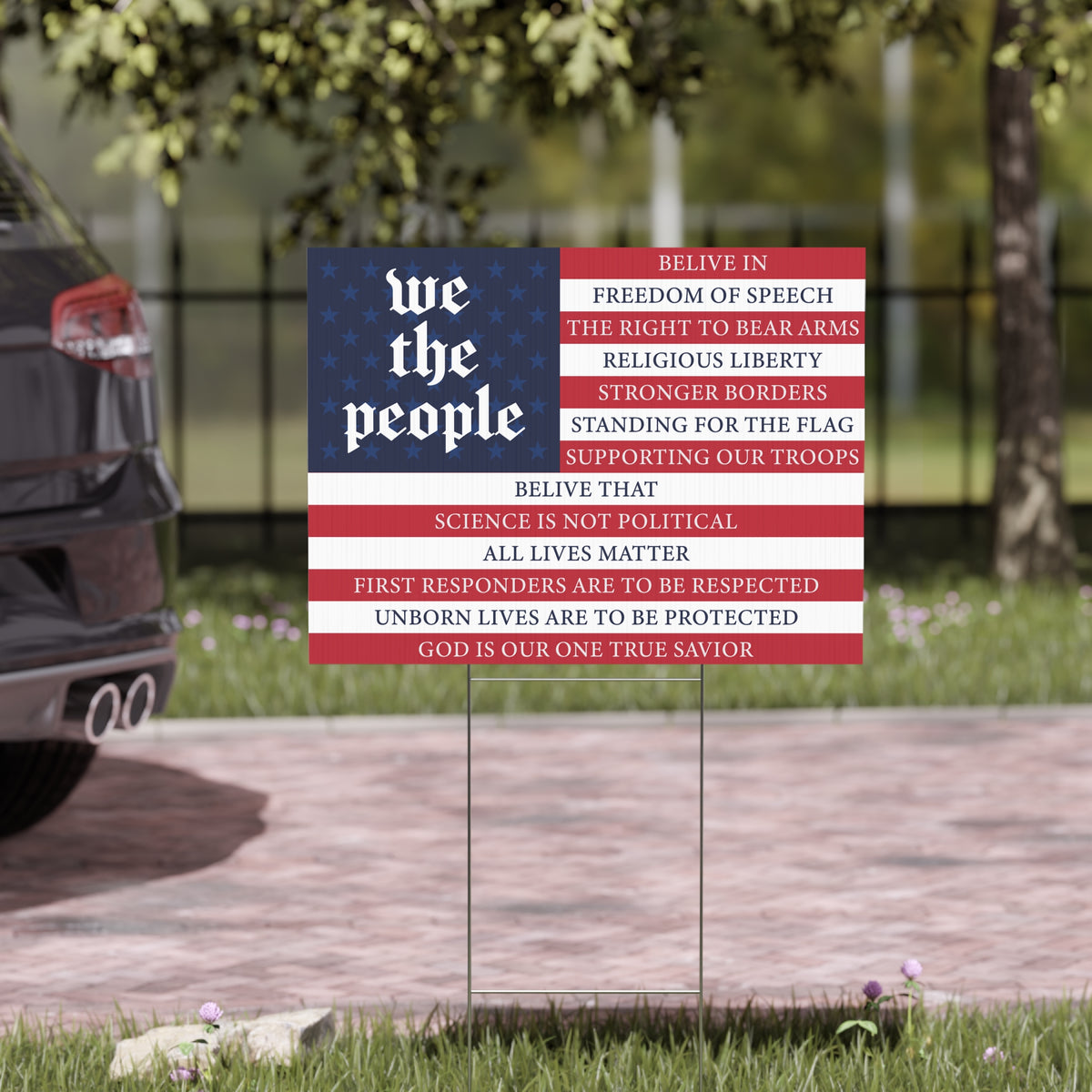 Conservative We The People, 2nd Amendment, Republican Yard Sign