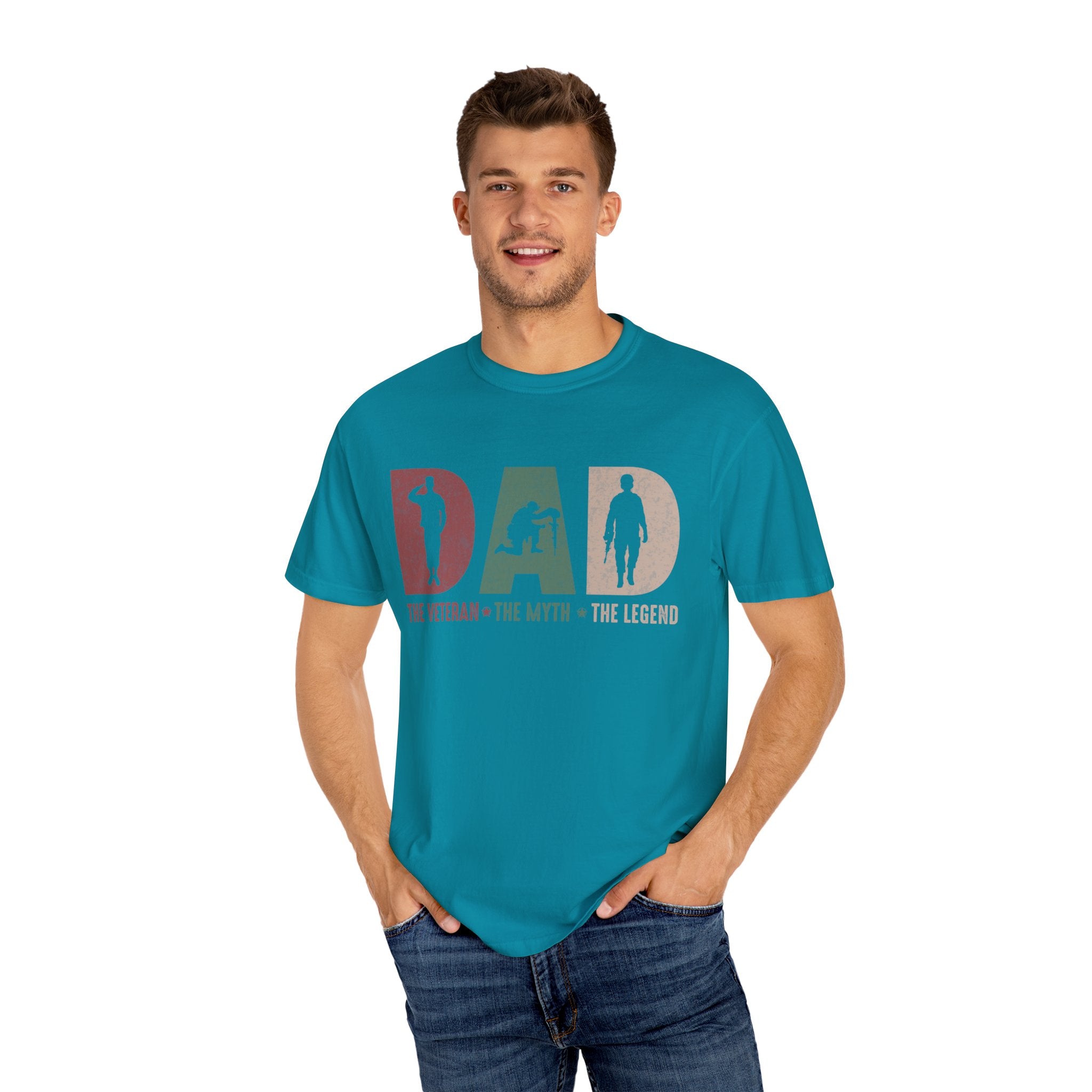 Dad The Veteran The Myth The Legend T-Shirt, Father's Day Gift, Father's Day Shirt, Gift for Veteran Dad