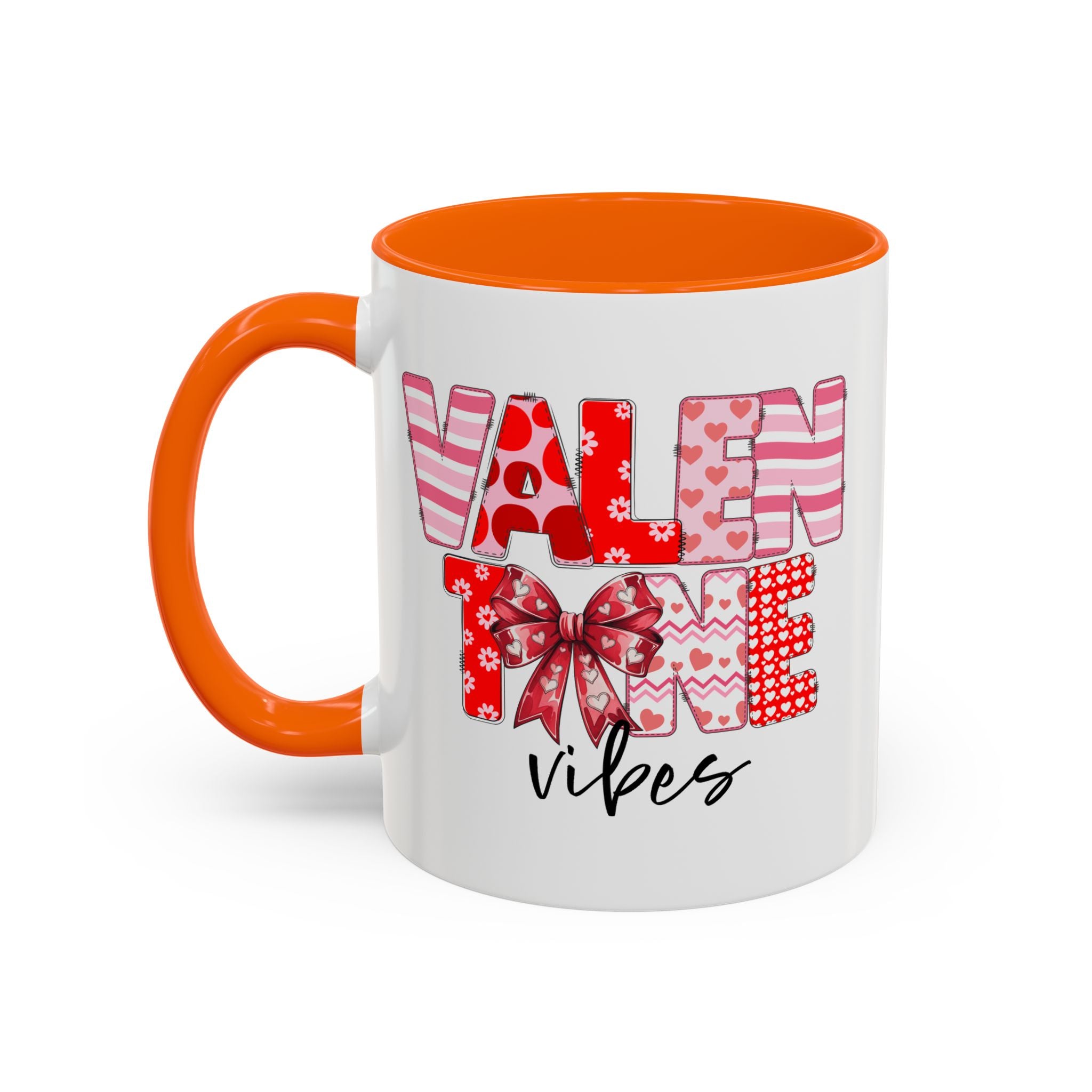 Valentine Vibes Coffee Mug, Coquette Valentine Vibes Mug, Brushstroke Valentine Coffee Cup, Gift For Her