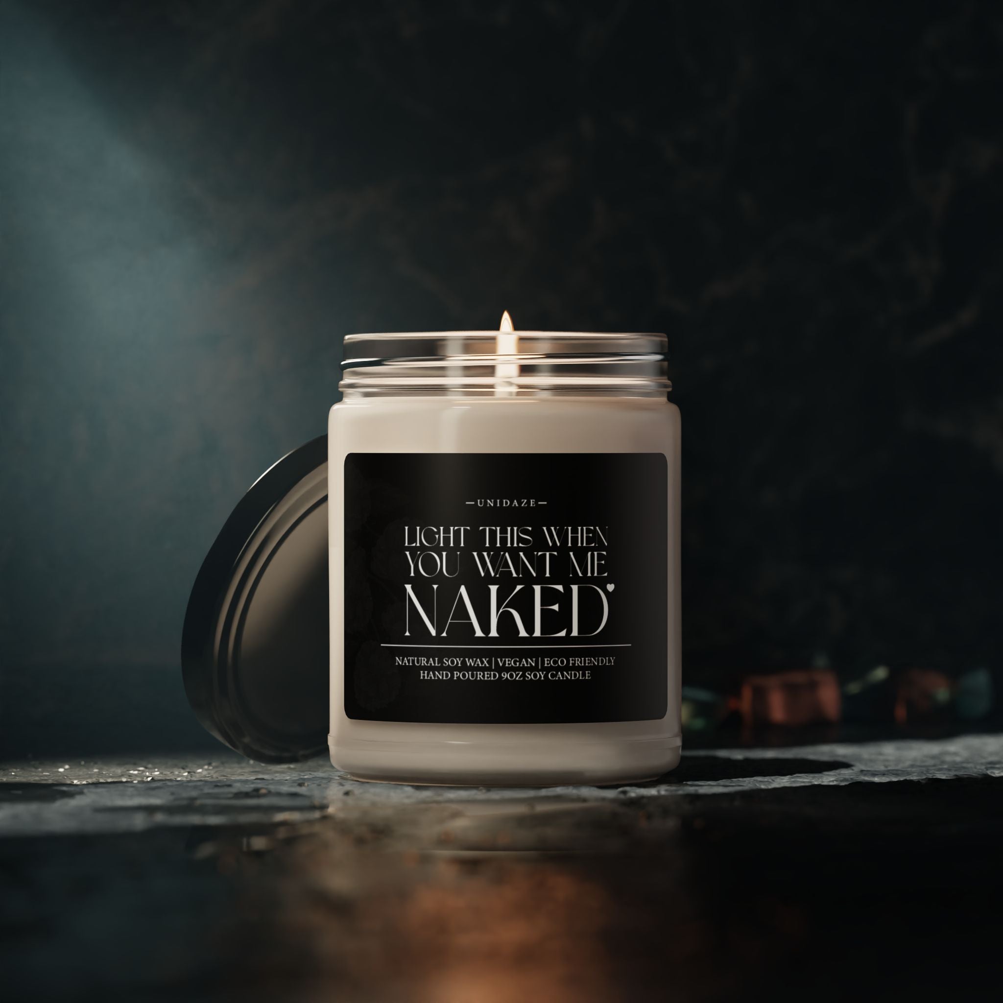 Light When You Want Me Naked Scented Candle, Cheeky Romantic Relationship Gift, Valentine's Day Candle, Gift for Couples