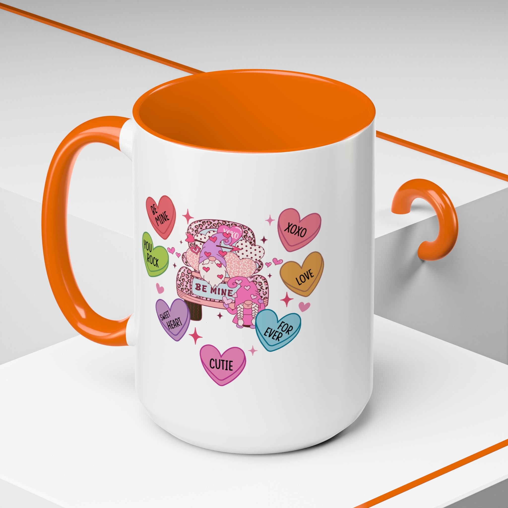 Candy Hearts Coffee Mug, Valentine's Conversation Hearts Mug, Valentines Day Coffee Mug, 15 oz 11 oz Mug, Pink Hearts Coffee Mug, Valentines Kitchen, Gift for Her