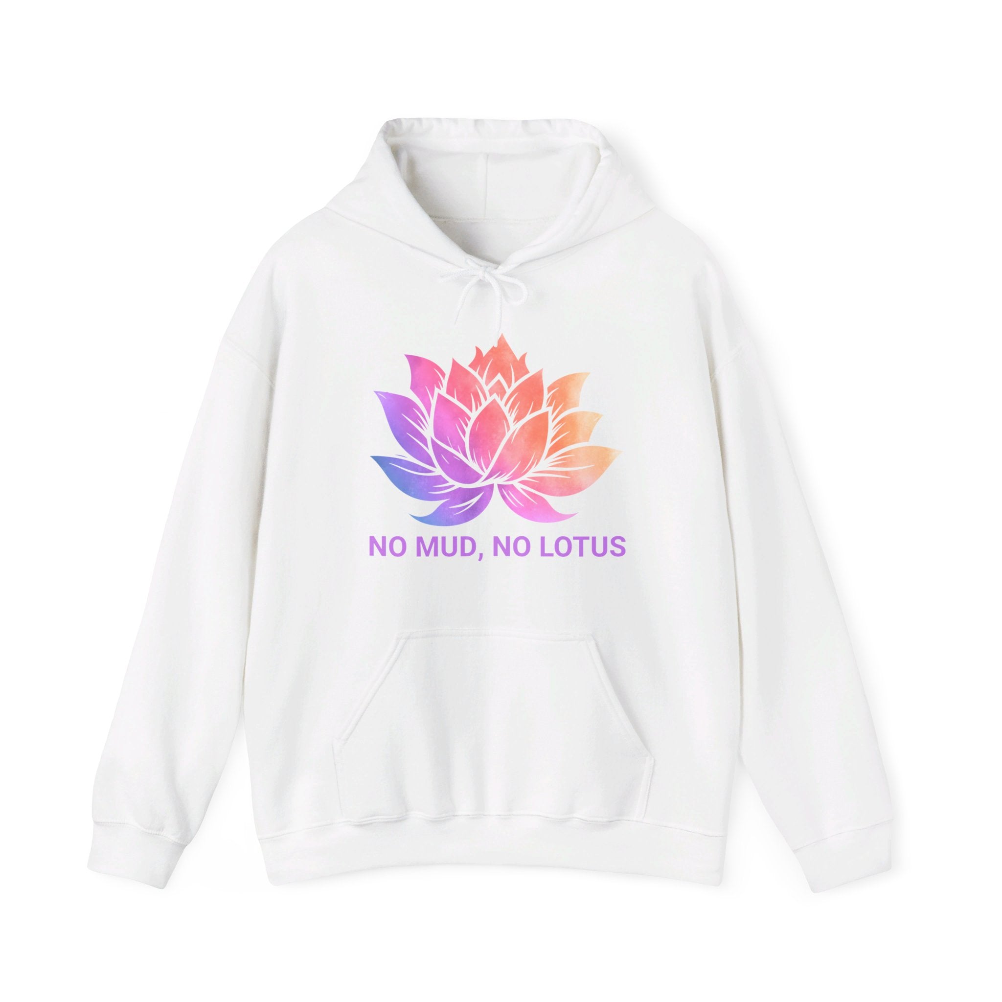 Lotus Flower Hoodie, Zen Meditation Gift, No Mud No Lotus, Yoga Clothes for Women, Meditation Shirt, Spiritual Tshirt, Yoga Shirt, Namaste Yall