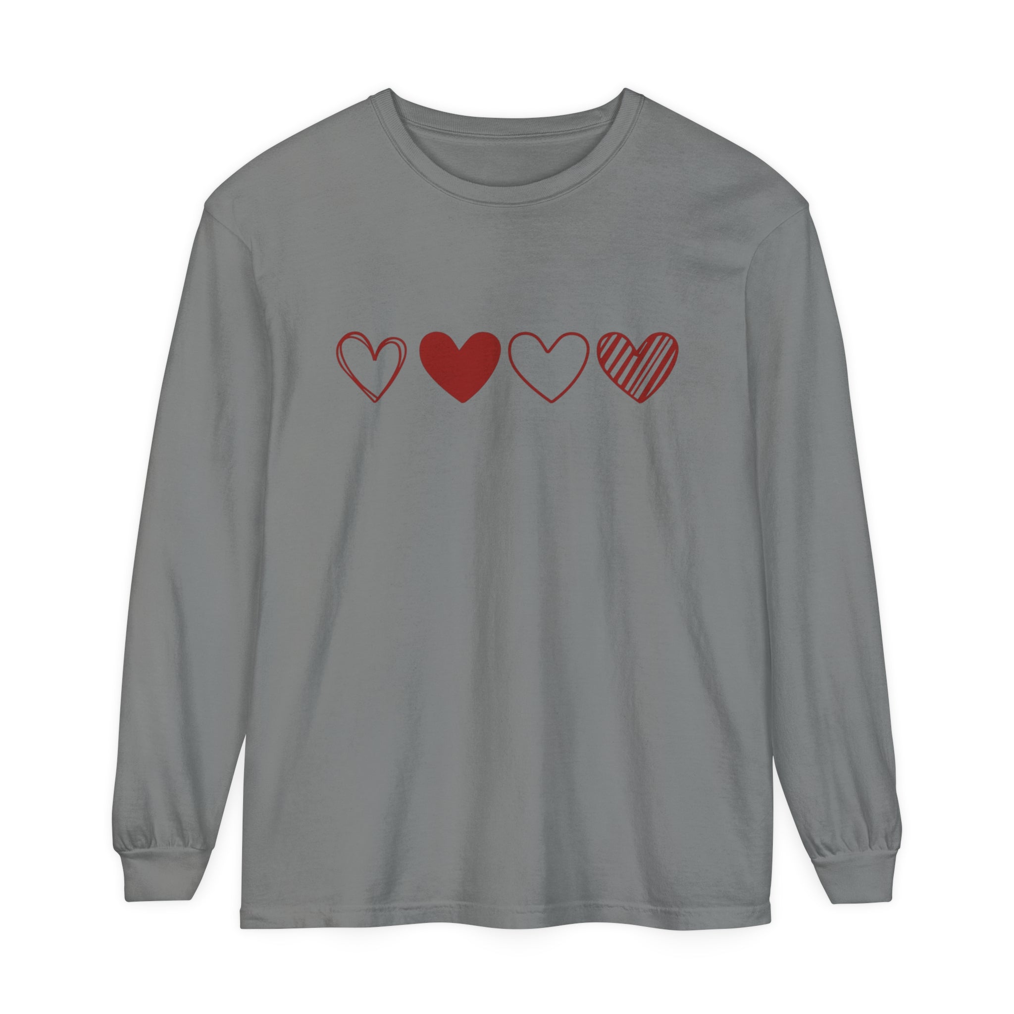 Heart Long Sleeve T-Shirt, Valentines Day Sweatshirt, Couple Gift Long Sleeve Shirt, Valentines Day Shirt, Heart Gift for Women, Valentine