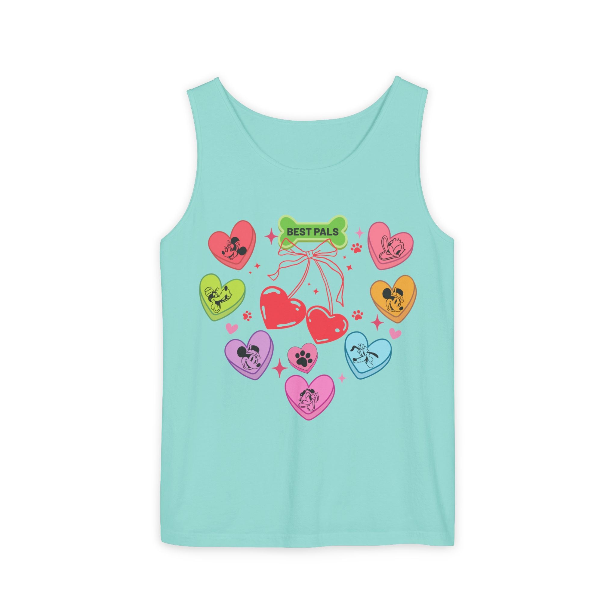 Disney Mickey And Friends Tank Top, Disney Hearts Tank Top, Love Sweat, Disney Valentines Shirt, Valentines Day Gift, Couple Shirt