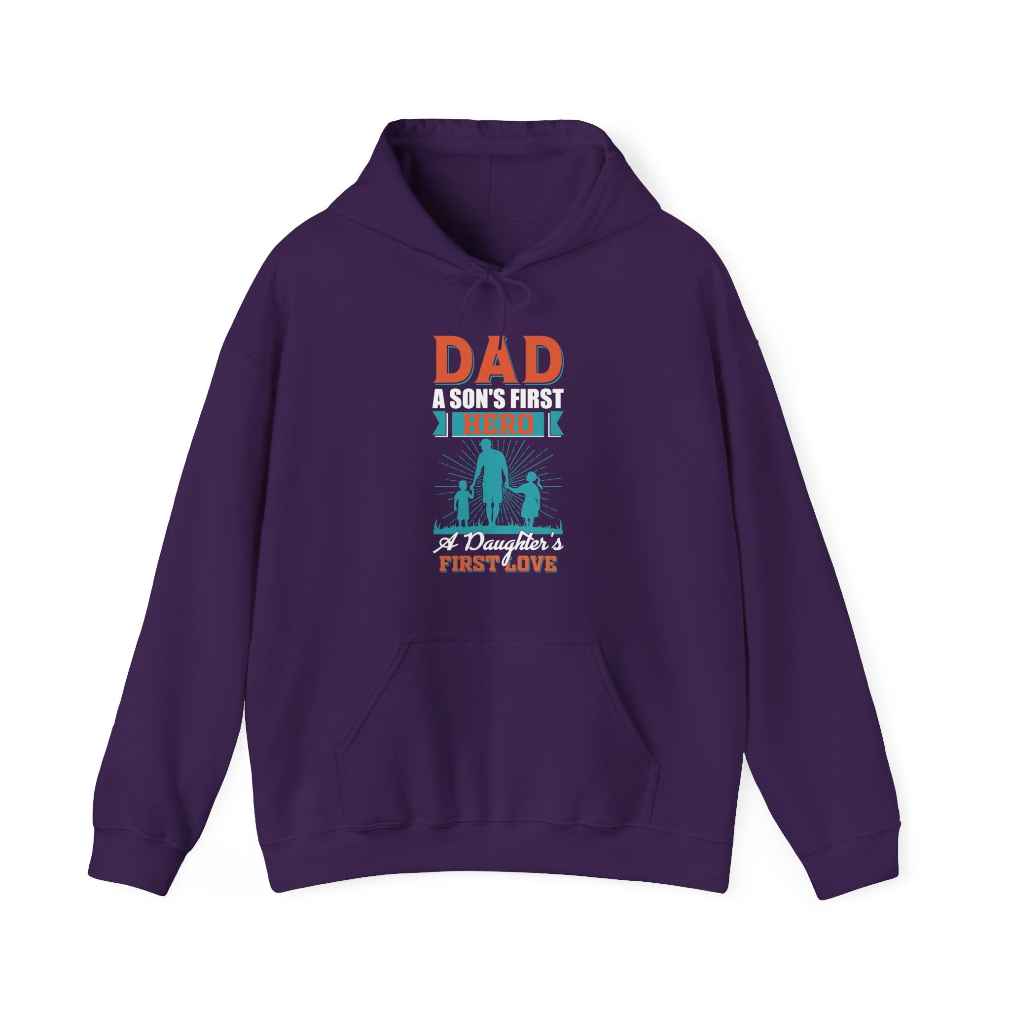 Son's First Hero Hoodie, Daughter's First Love Hoodie, Family Dad Hoodie, Father Son and Daughter Hoodie, Fathers Day Hoodie, Superhero Dad