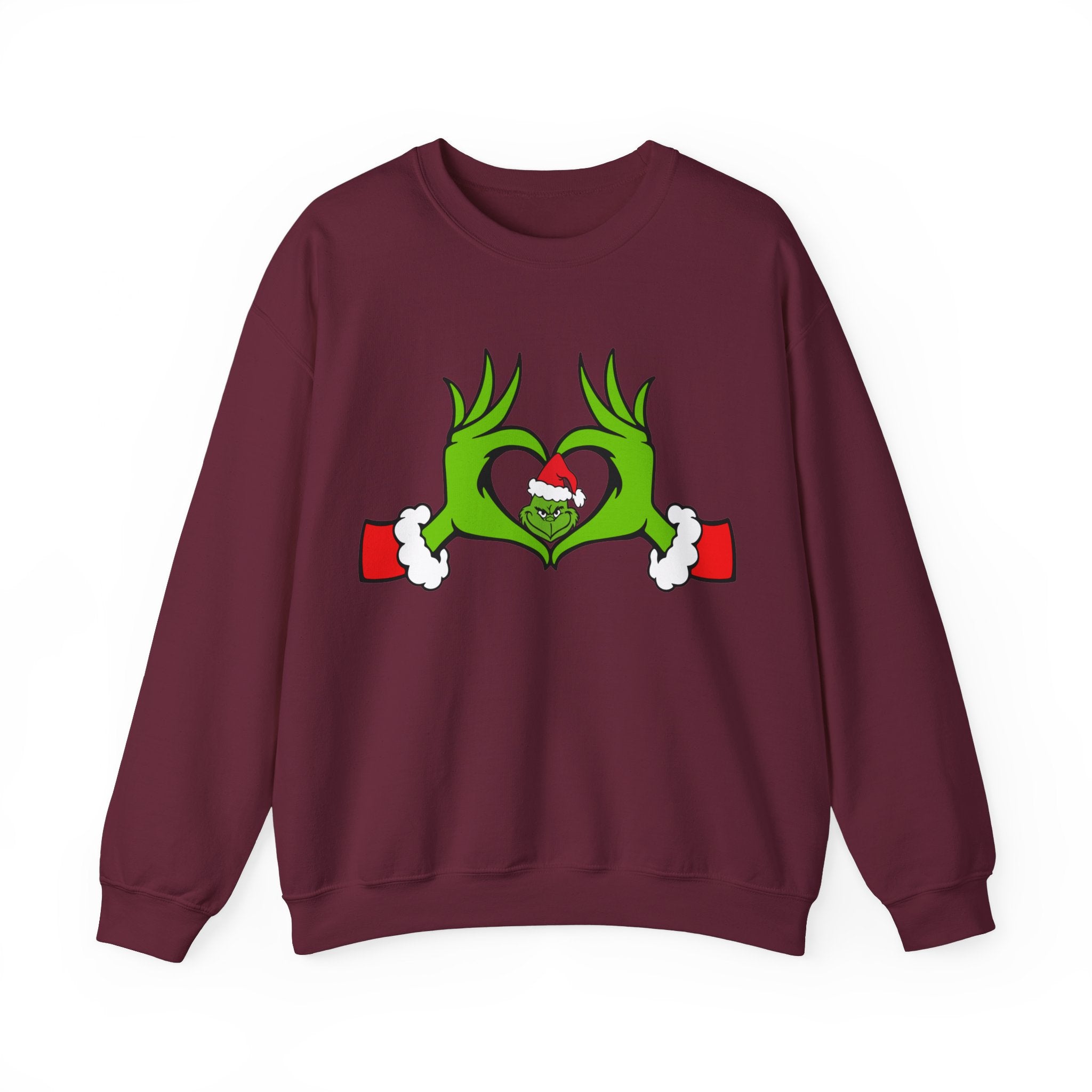 Christmas Heart Hands Graphic Sweatshirt, Christmas Sweatshirt, Xmas Clothing, Holiday Shirts, Christmas Gifts