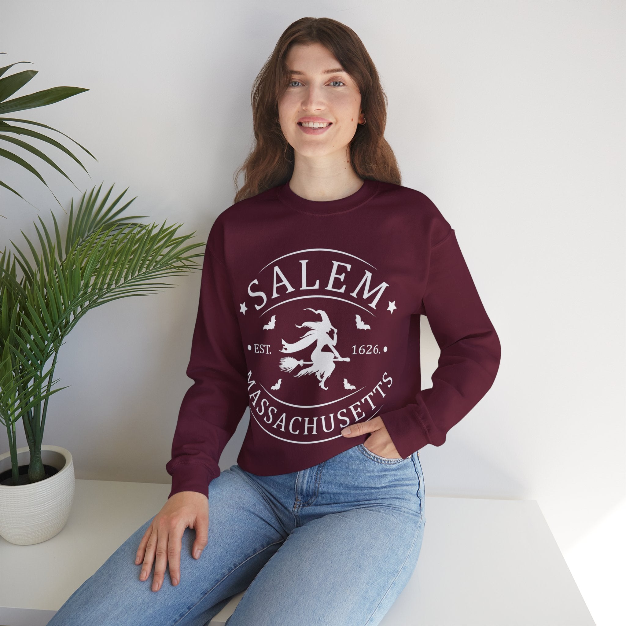 Salem Massachusetts Halloween Sweatshirt, Salem Witches Shirt, Halloween Shirt, Salem Sweatshirt, Salem 1626 Sweatshirt