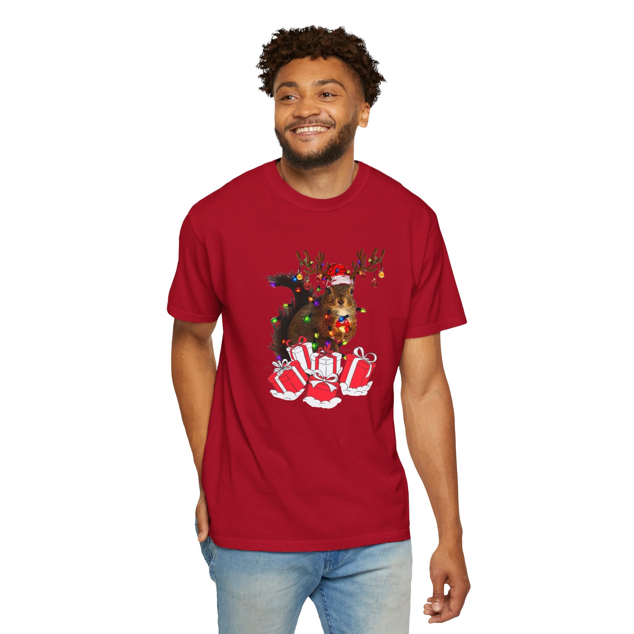 Christmas Squirrel Lights Shirt, Funny Christmas Tshirt, Christmas Shirt, Xmas Party Shirt, Christmas Gift Shirt, Cute Christmas Tshirt