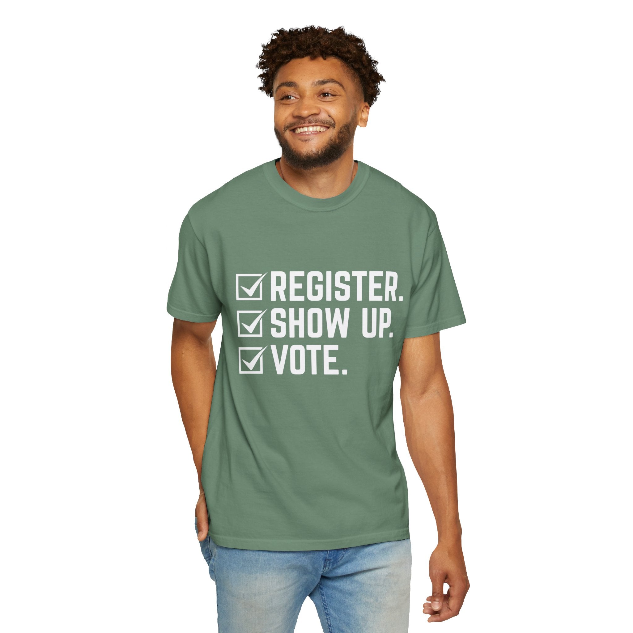 Register Show Up Vote Shirt, Election Day T-shirt, 2024 Election Shirt, Right to Vote Shirt, Political Tee, Voting Shirt, Republican Gift