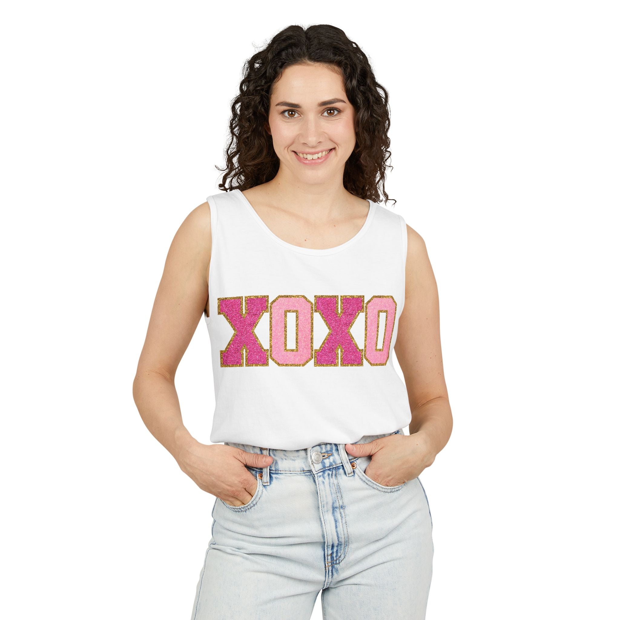 Xoxo Heart Tank Top, Gift for Valentines, Cute Heart, Unisex Tank Top, Womens Fitness Top